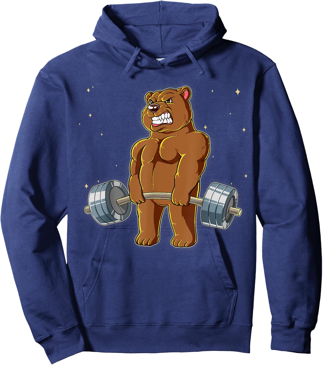Bear Gym Weight Training Deadlift Hoodie - Hoodie | Navy