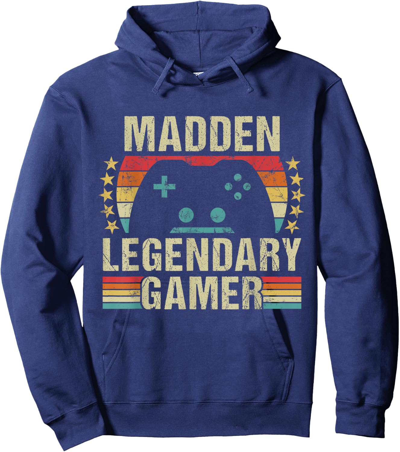 Madden Gamer Retro Gaming Vintage Game Personalized 70s Hoodie - Hoodie | Navy