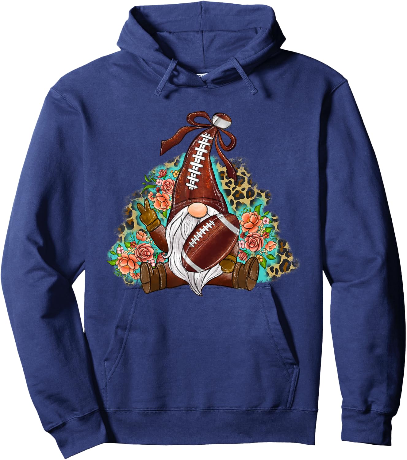 sunday Game Football gnome player sports football watching Hoodie - Hoodie | Navy