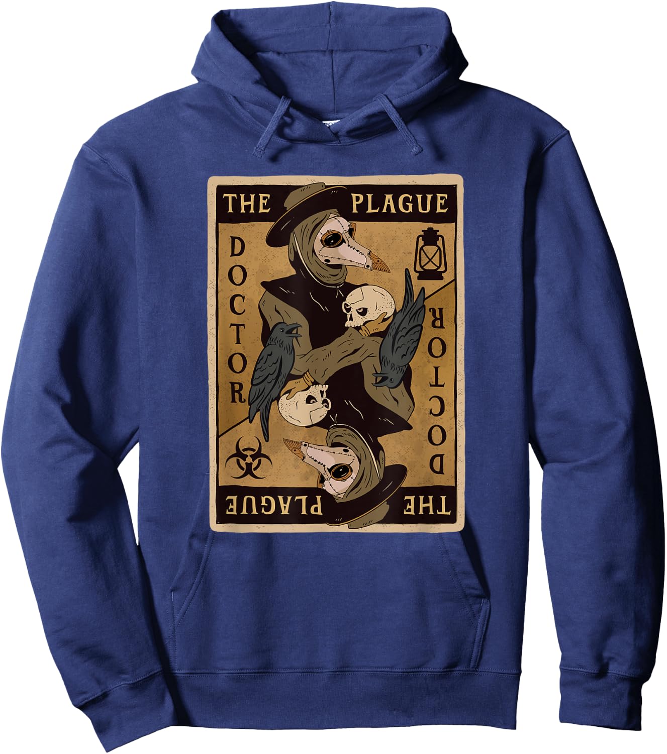 Gothic Steampunk Plague Doctor Tarot Card Reading Hoodie - Hoodie | Navy