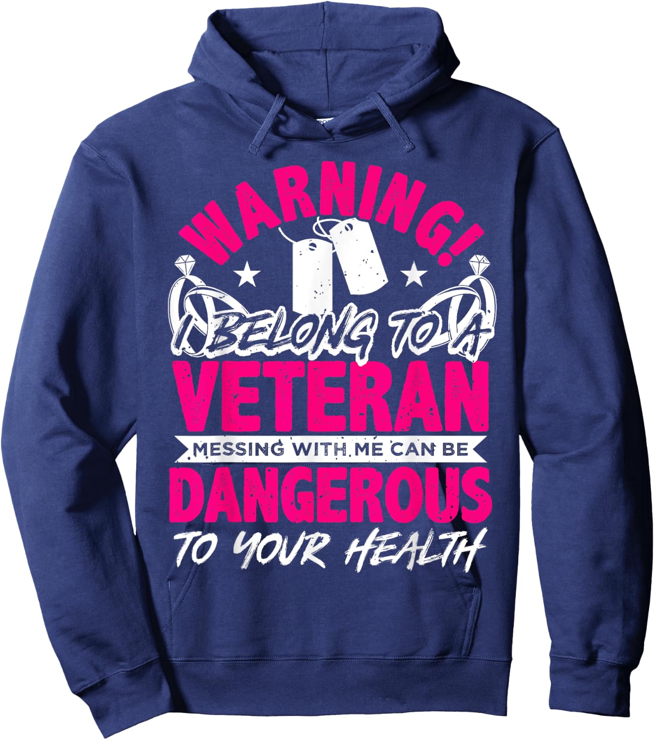 Veteran Wife, Husband Soldier & Saying For Military Women Hoodie - Hoodie | Navy