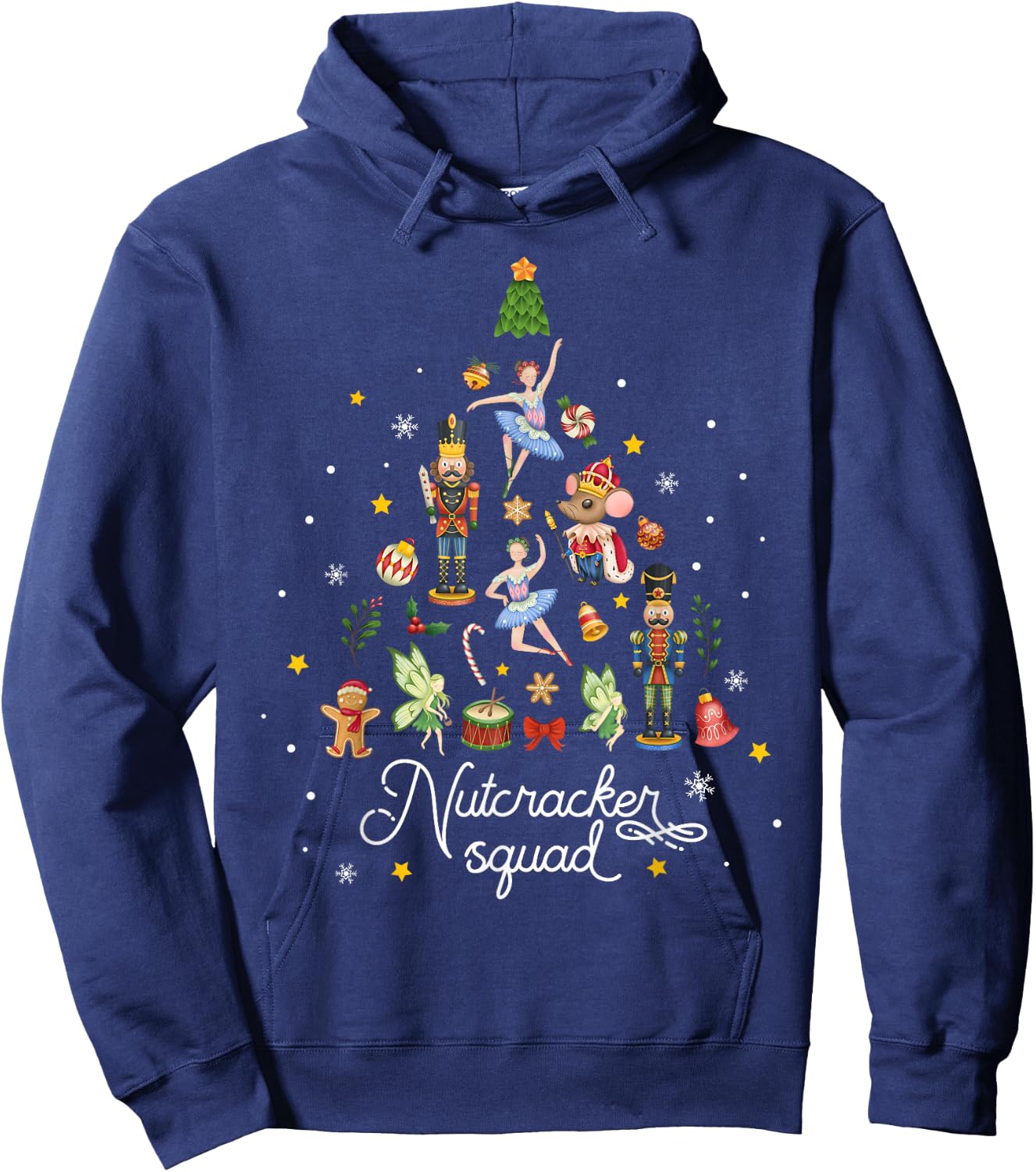Christmas Nutcracker Squad Ballet Dance Women Kids Girls Hoodie - Hoodie | Navy