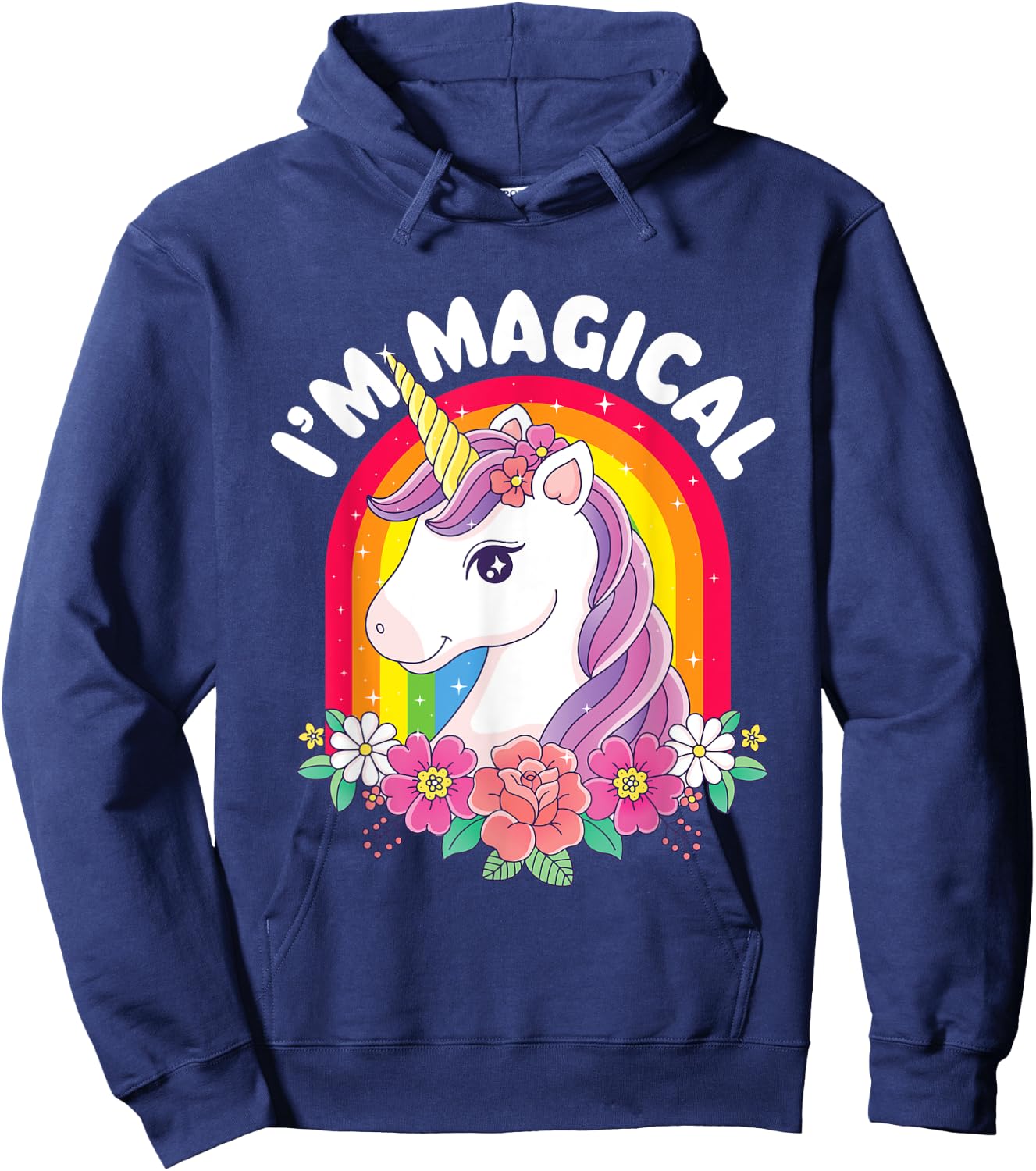I'm Magical - Rainbow Unicorn Mystical Creature Hoodie - Hoodie | Navy