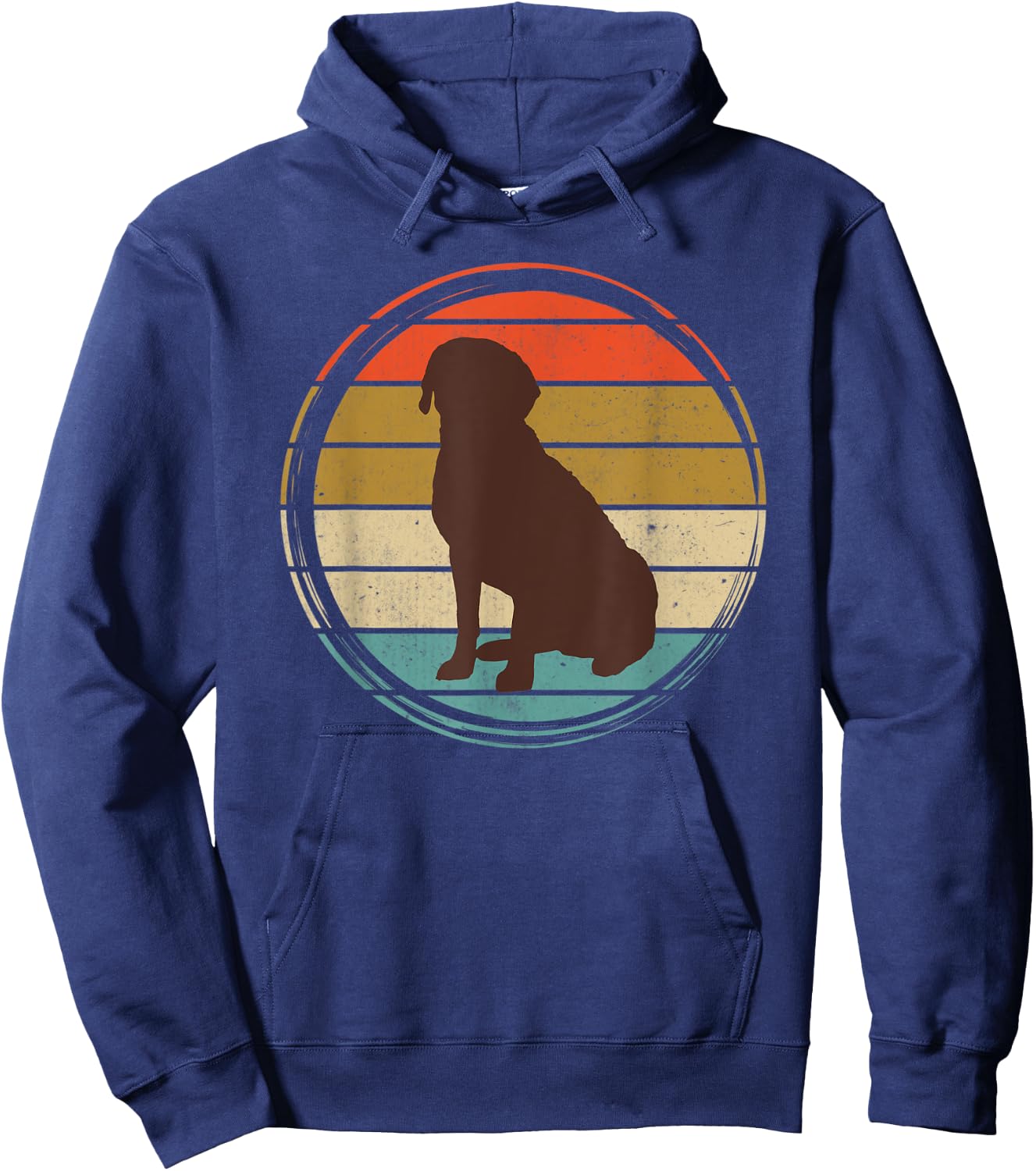 Chocolate Lab Vintage Labrador Men Women Kids Hoodie - Hoodie | Navy