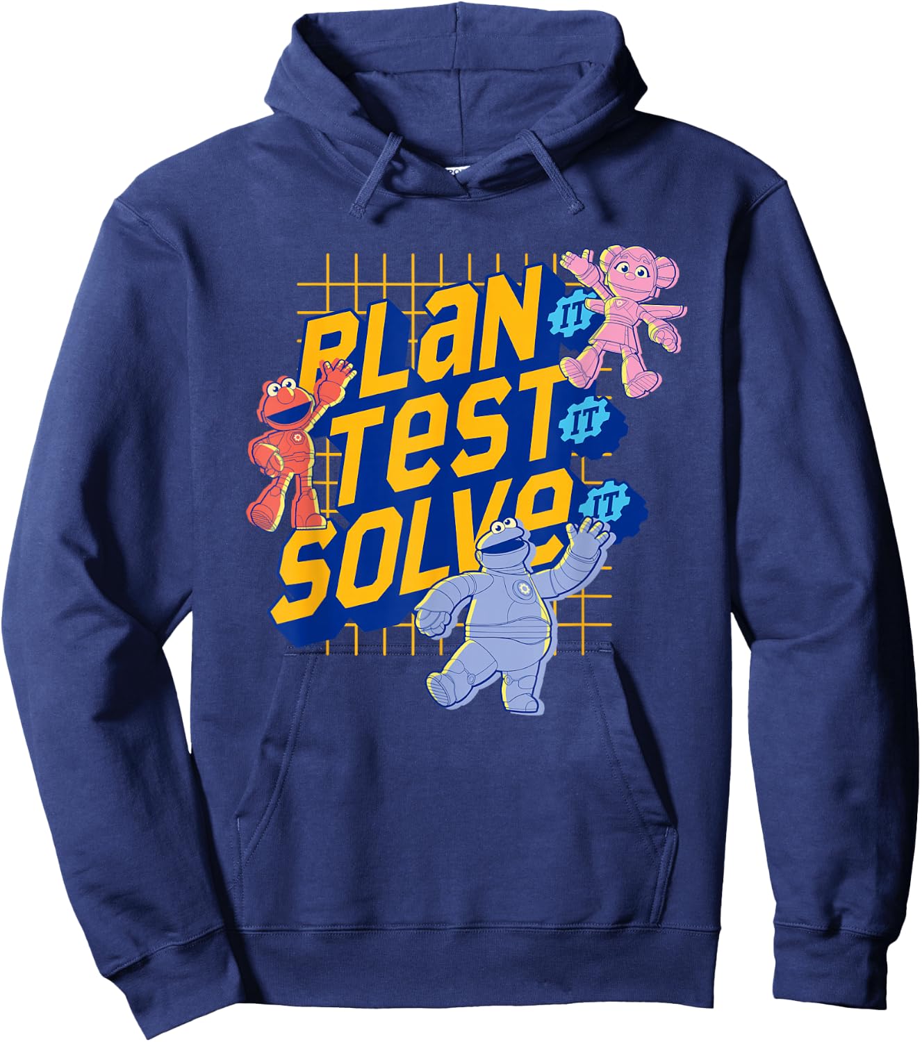 Sesame Street Mecha Builders Plan It, Test It, Solve It Hoodie - Hoodie | Navy
