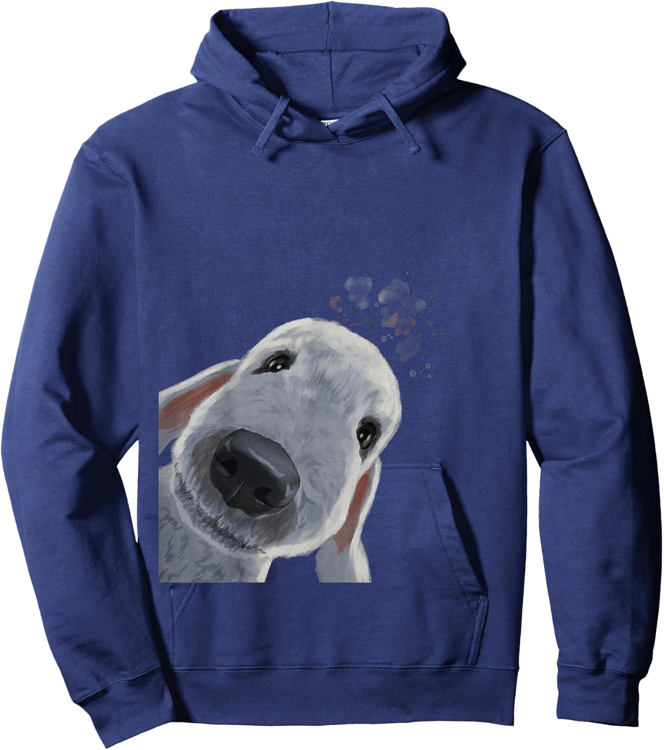 Funny Curious Dog Bedlington Terrier Hoodie - Hoodie | Navy