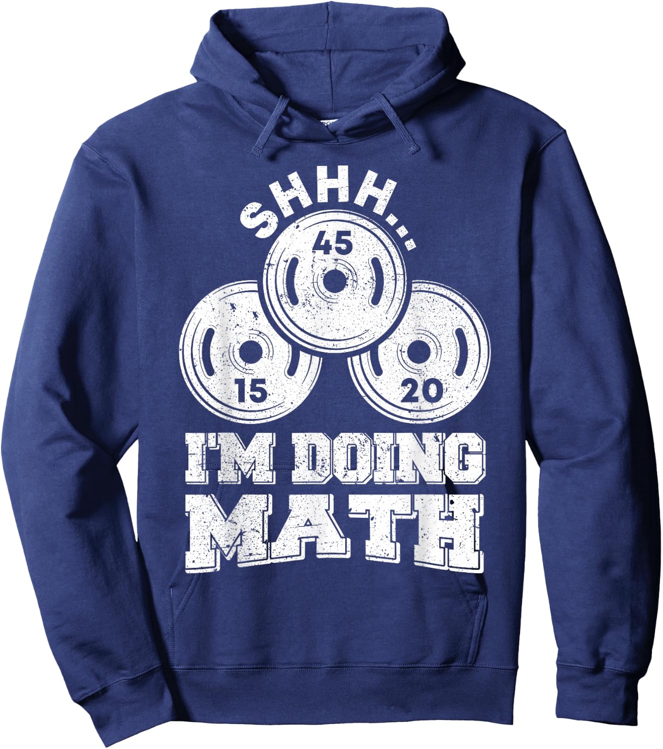 Shhh I'm Doing Math Funny Weight Lifting Workout Training Hoodie - Hoodie | Navy
