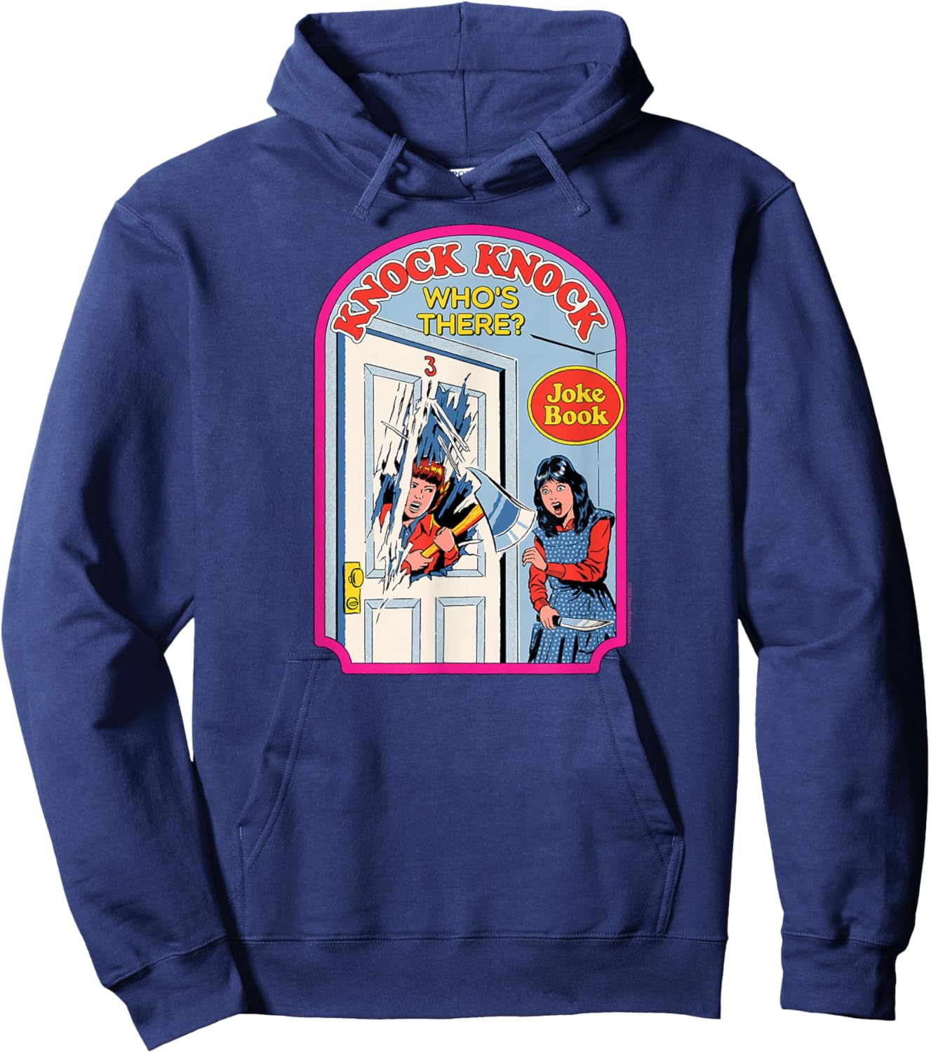 Steven Rhodes Shining Knock Knock Joke Book Retro Dark Humor Hoodie - Hoodie | Navy