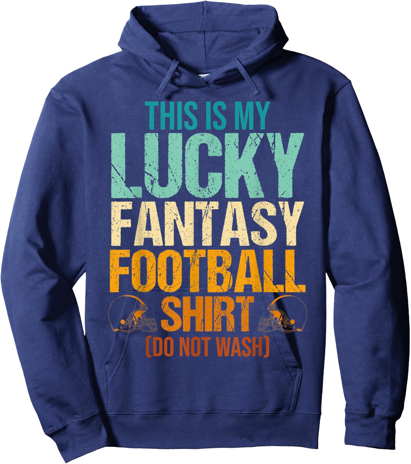 Fantasy Football This Is My Lucky Fantasy Football Men Vinta Hoodie - Hoodie | Navy