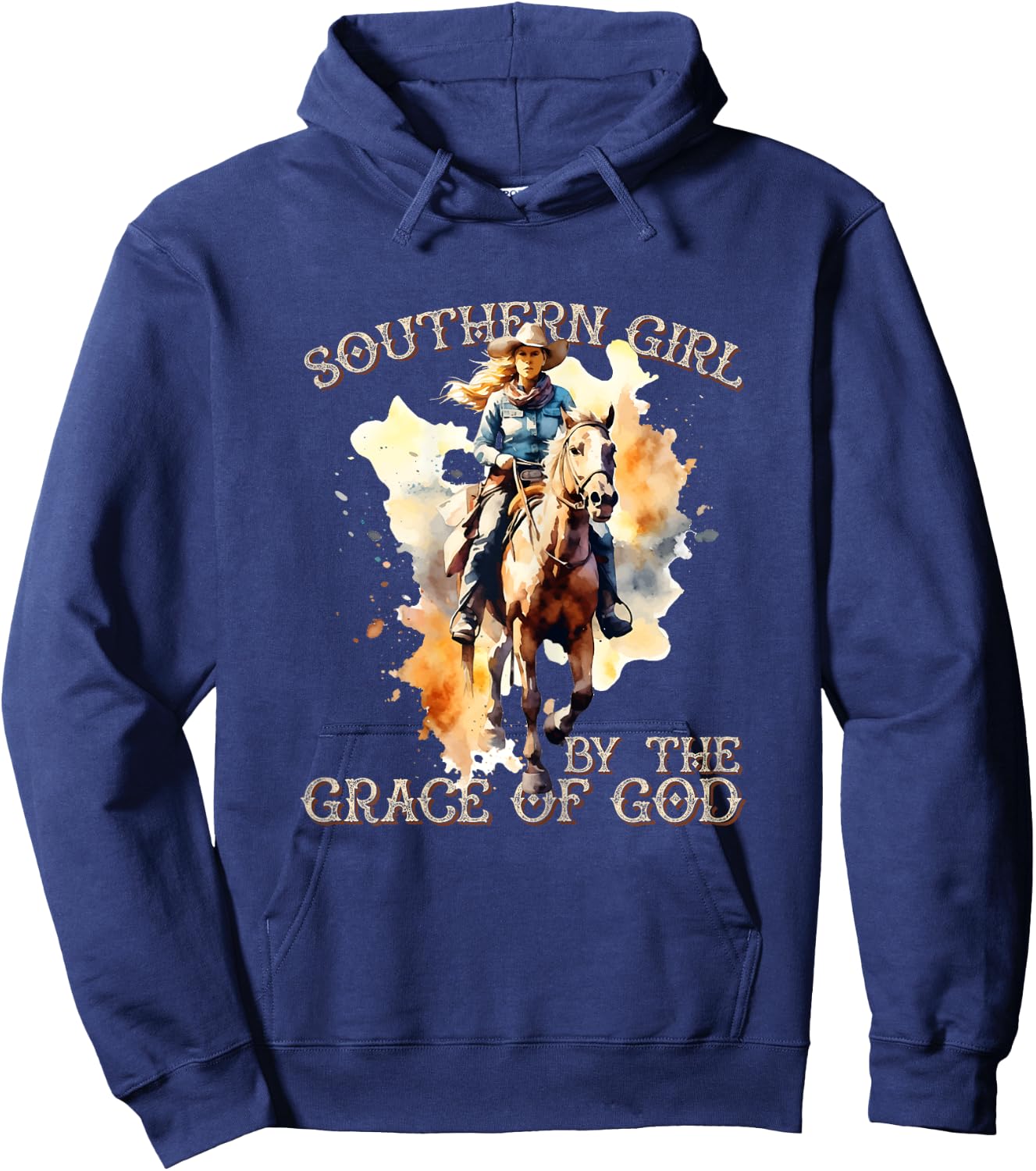Southern Girl by the Grace God Christian Rural Lifestyle Hoodie - Hoodie | Navy