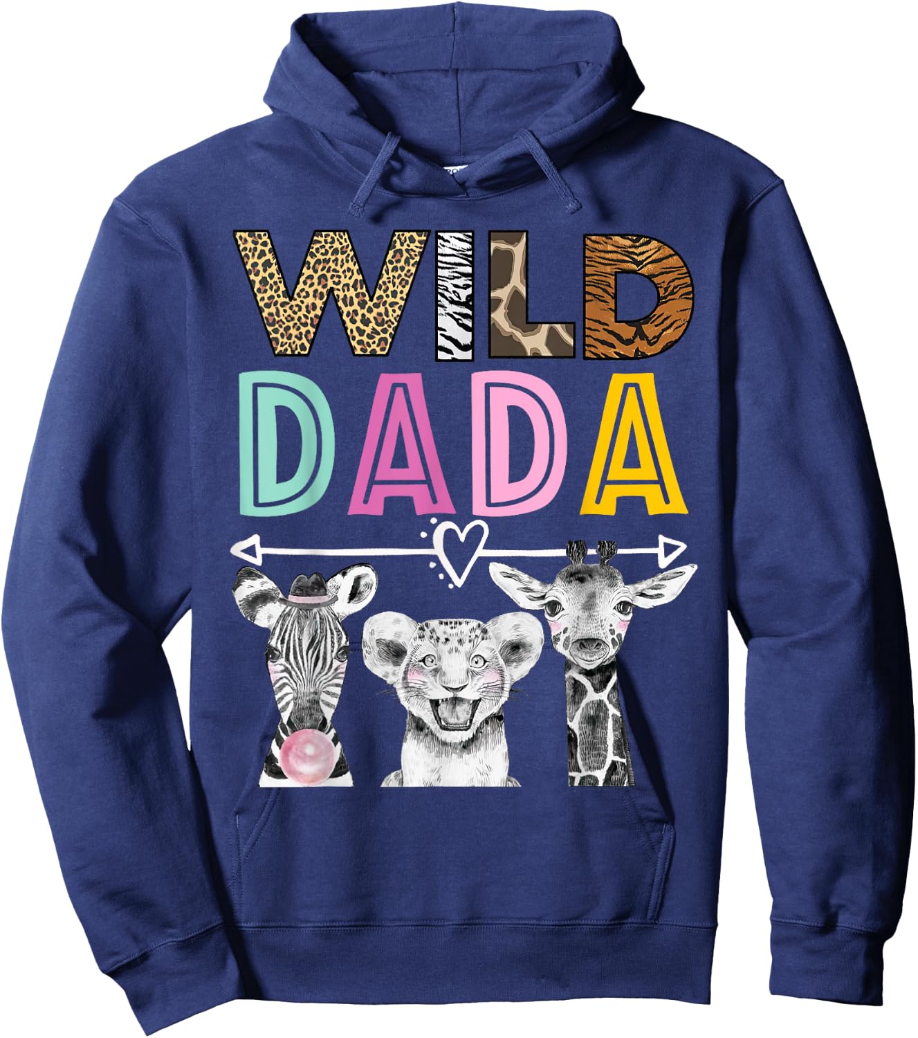 Wild Dada Zoo Theme Birthday Safari Jungle Matching Party Hoodie - Hoodie | Navy