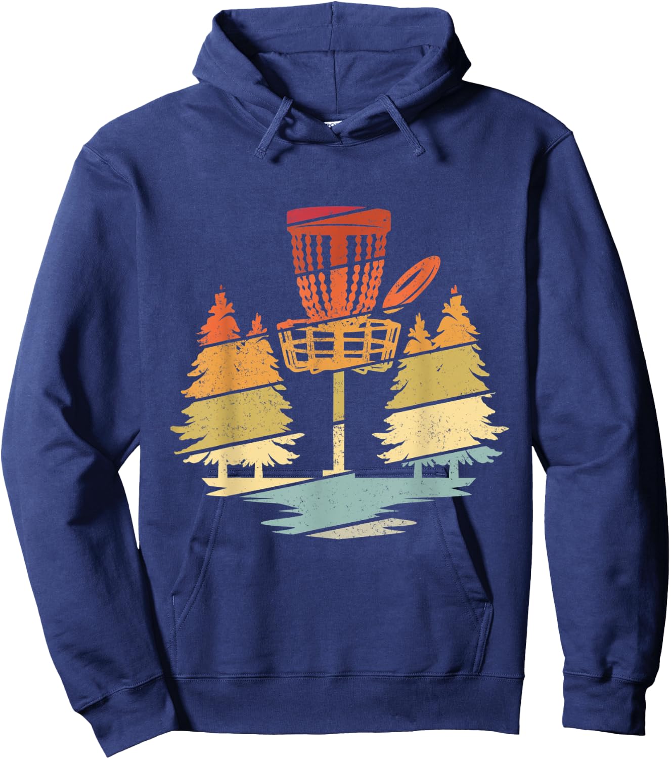 Disc Golf Vintage Disc Golf Sport Frisbee Fans Gift Golfer Hoodie - Hoodie | Navy