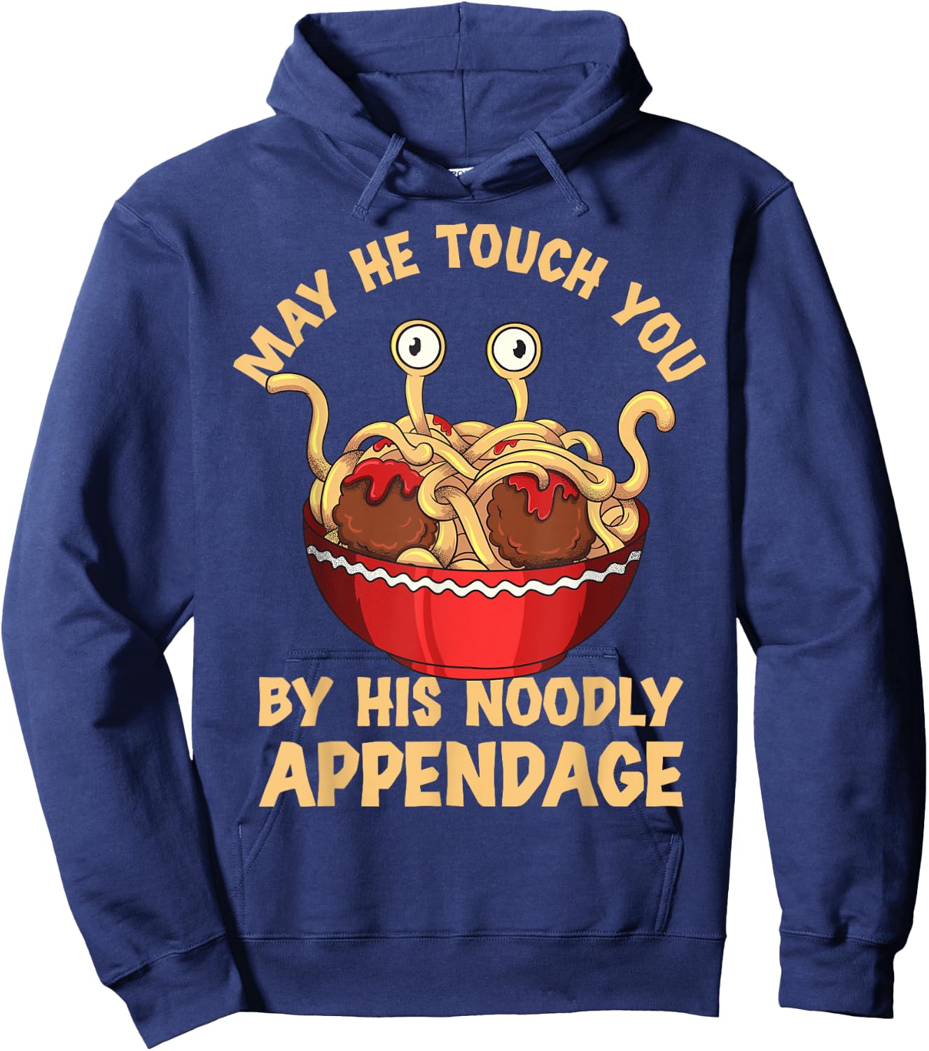 Flying Spaghetti Monster Pastafari Noodly Appendage Hoodie - Hoodie | Navy