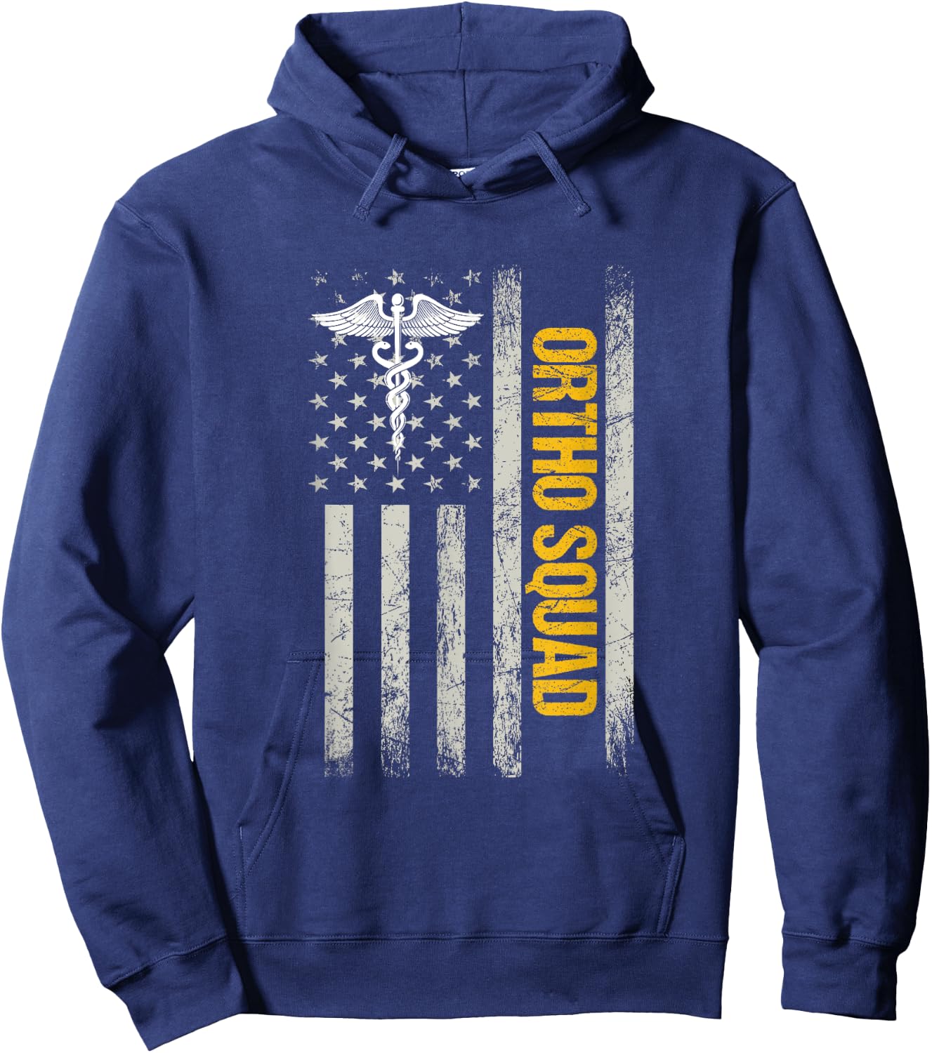Orthopedic Surgeon Ortho Squad USA Flag Orthopedist Men Hoodie - Hoodie | Navy