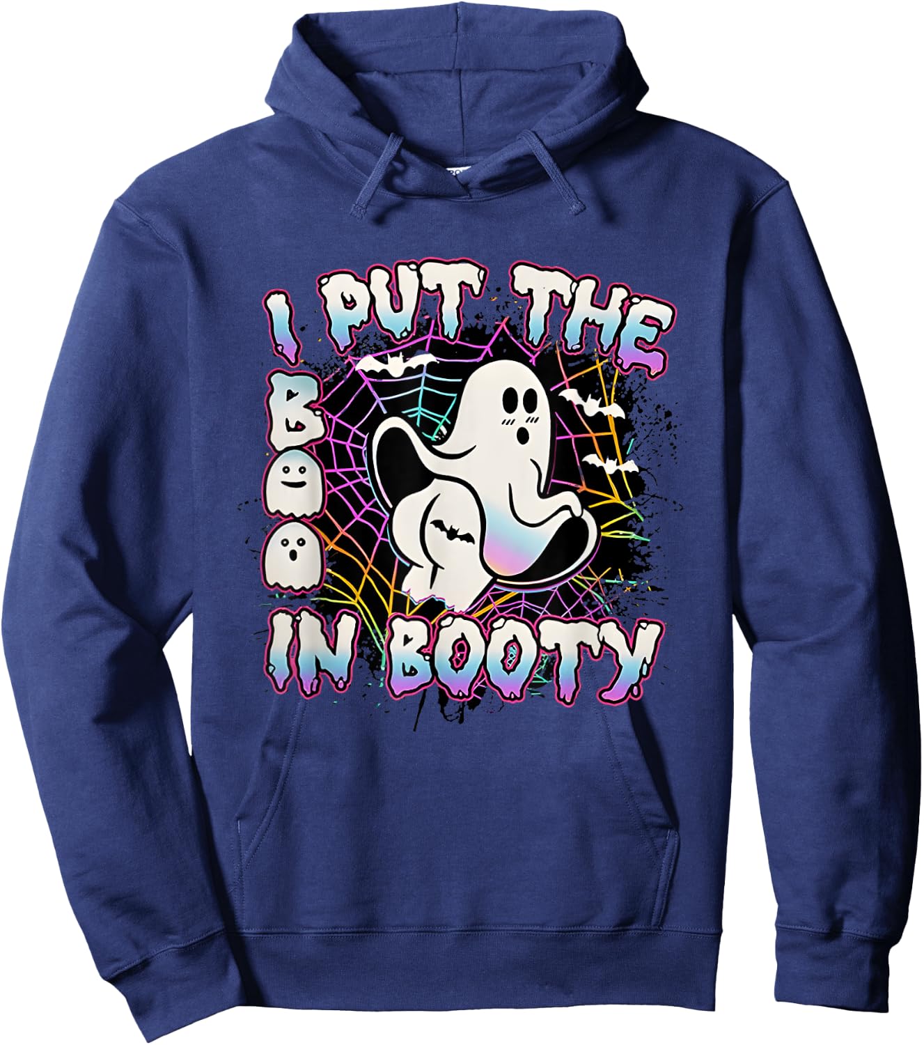 I Put The Boo In Booty Funny Girls Halloween Tattoo Costume Hoodie - Hoodie | Navy