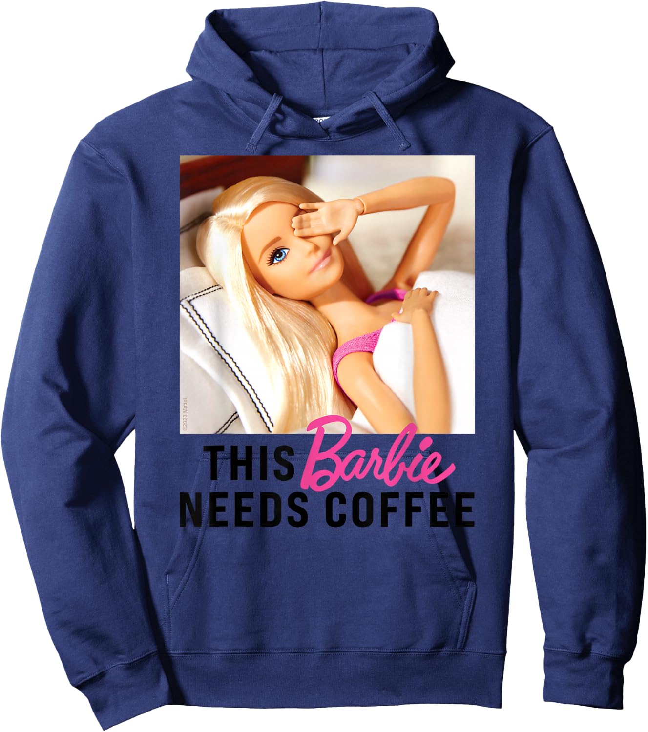 Barbie - This Barbie Needs Coffee Hoodie - Hoodie | Navy