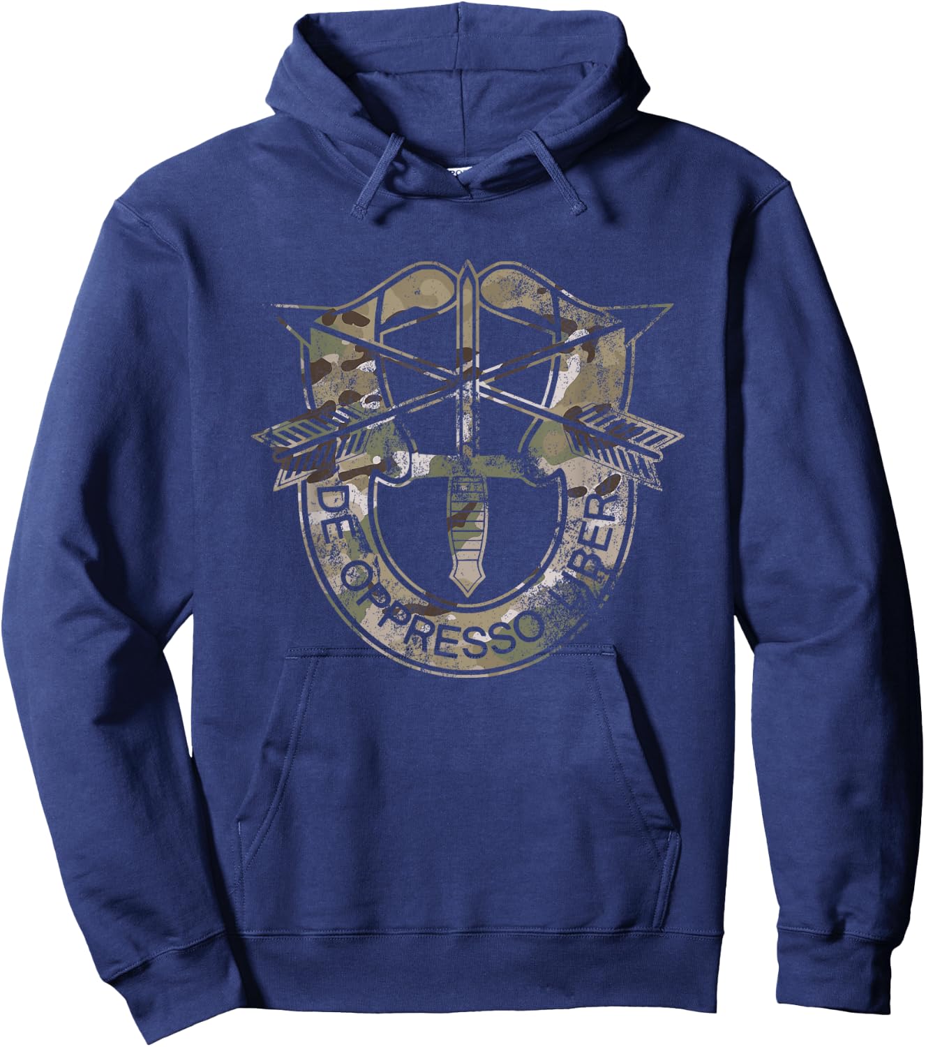 US Special Forces De Oppresso Liber Retro OCP Camo Multicam Hoodie - Hoodie | Navy