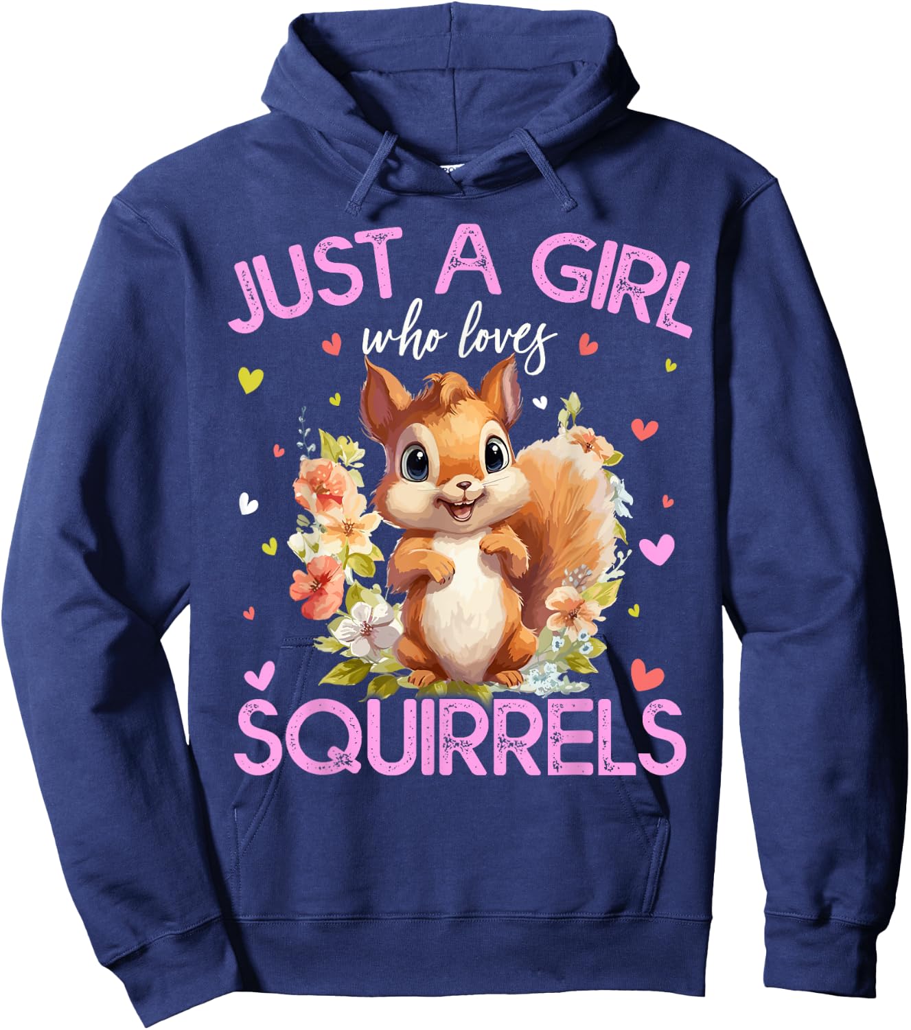 Just A Girl Who Loves Squirrels Girls Hoodie - Hoodie | Navy