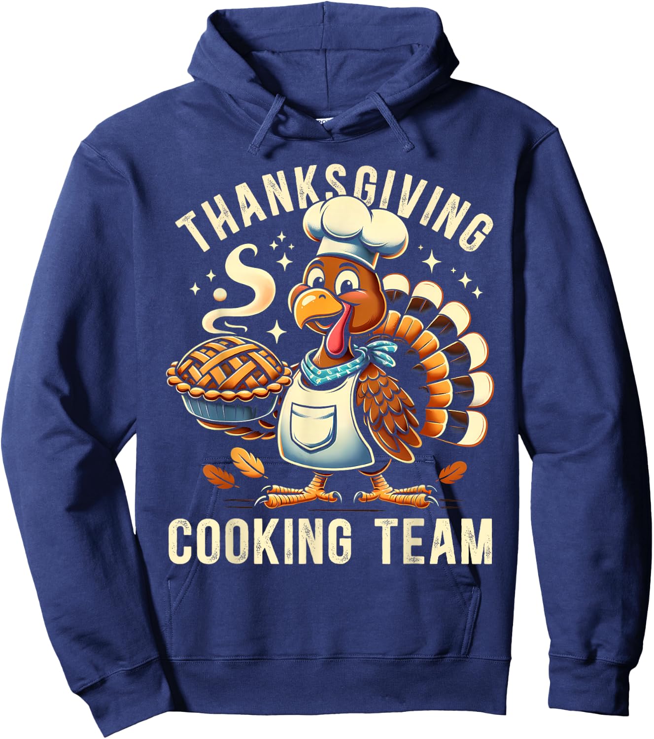 Thanksgiving Cooking Team Chef Turkey Funny Hoodie - Hoodie | Navy
