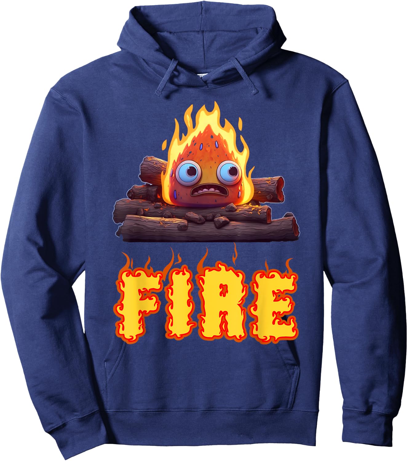 Fire Halloween Costume Fire and Ice Matching Couples Hoodie - Hoodie | Navy