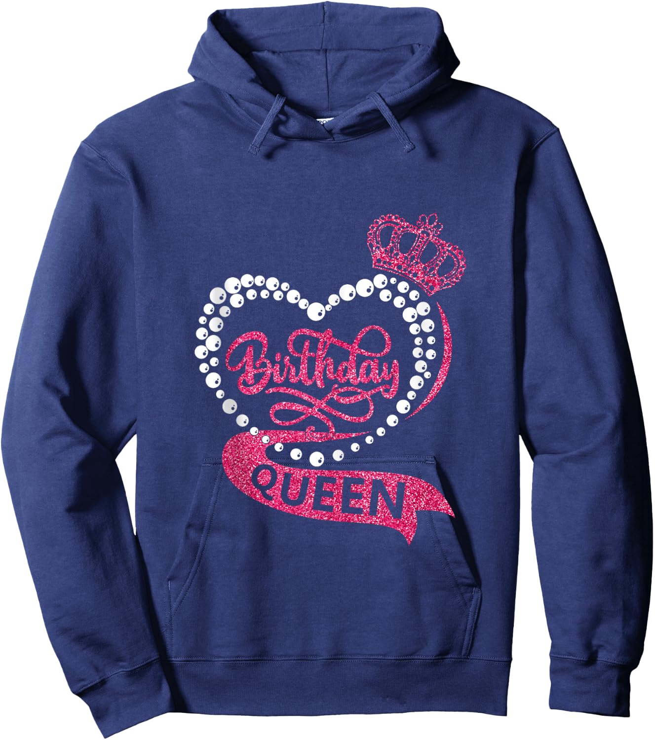Birthday Queen Squad It's My Birthday Girls Women Matching Hoodie - Hoodie | Navy