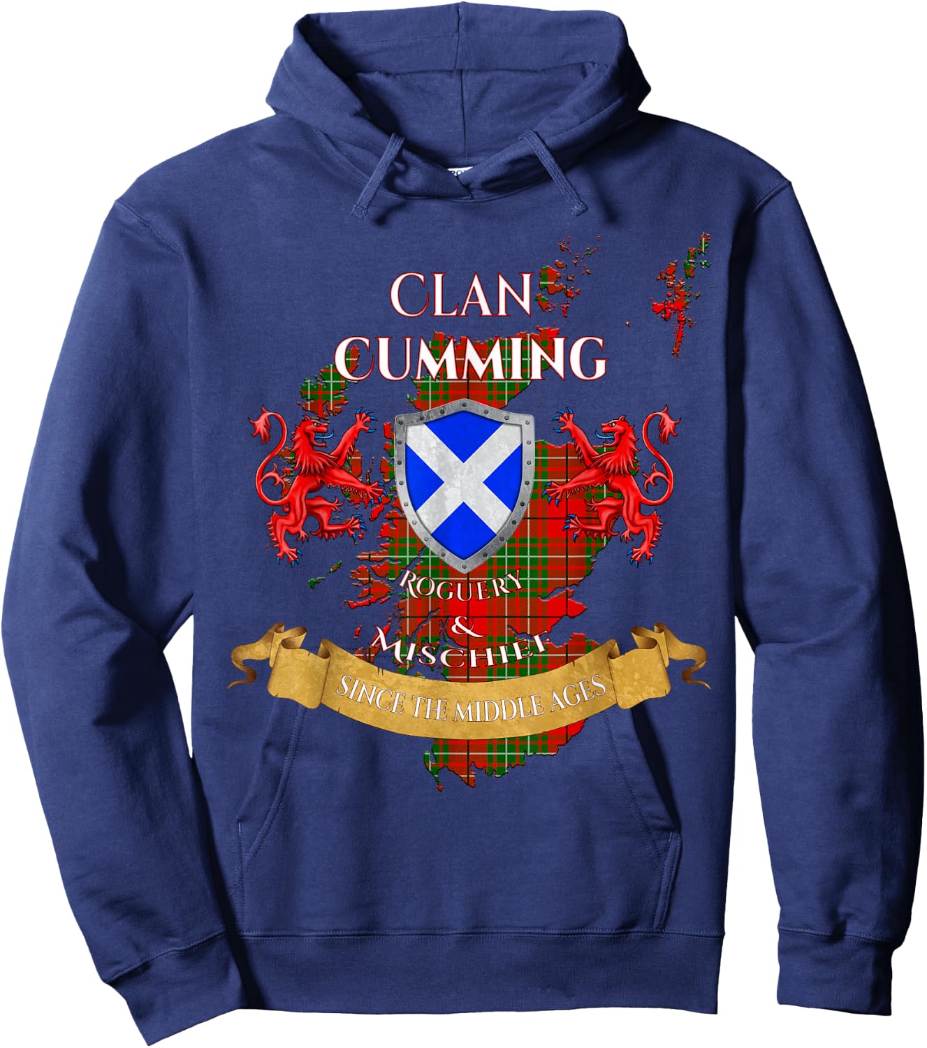 Cumming Scottish Family Clan Middle Ages Mischief Hoodie - Hoodie | Navy