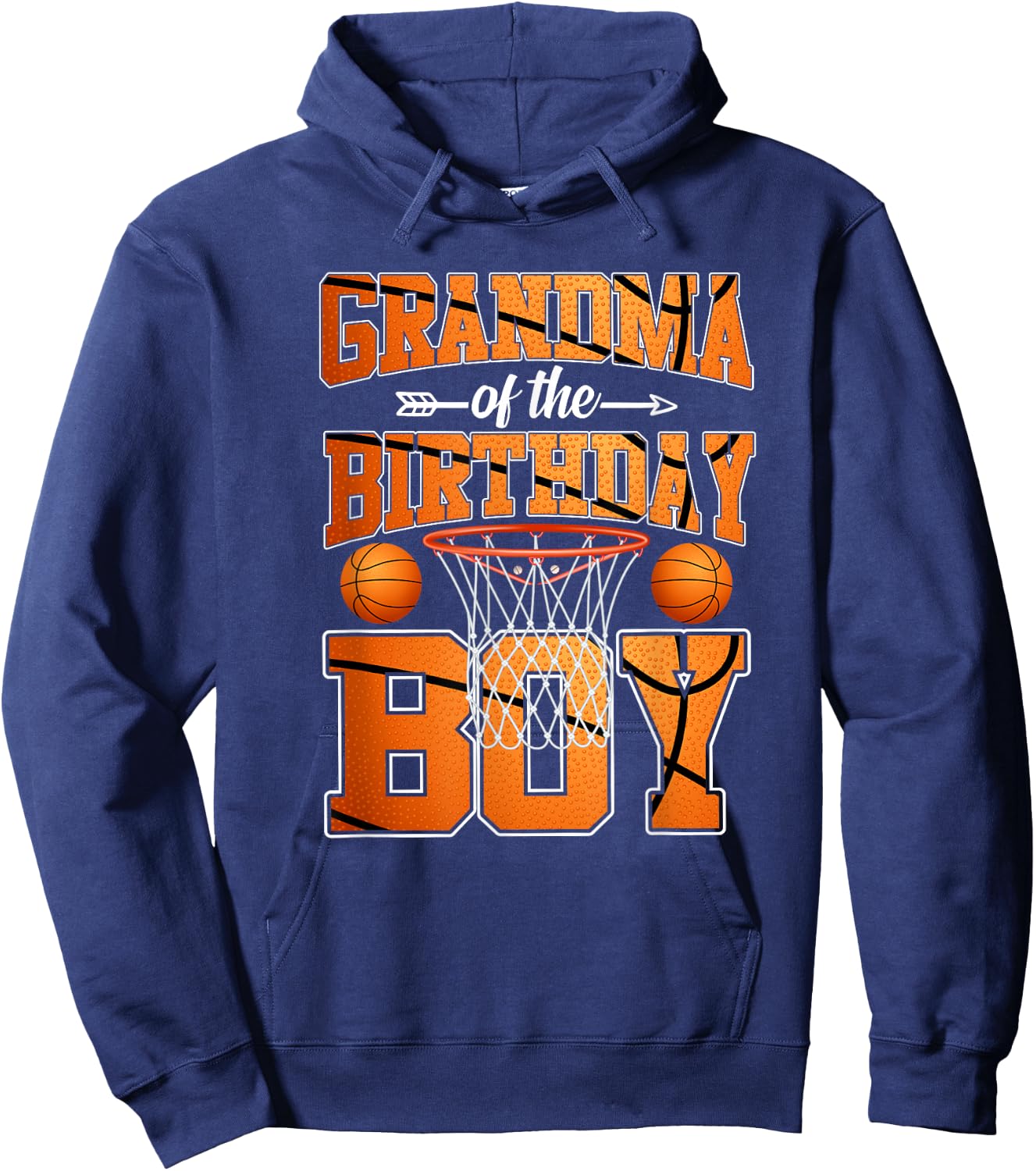 Basketball Grandma Of The Birthday Boy Hoodie - Hoodie | Navy