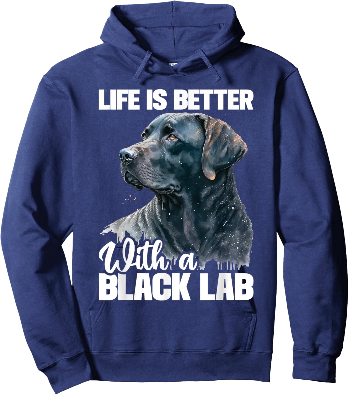 Life Is Better With A Black Lab - Dog Owner Puppy Lover Women Kids Hoodie - Hoodie | Navy