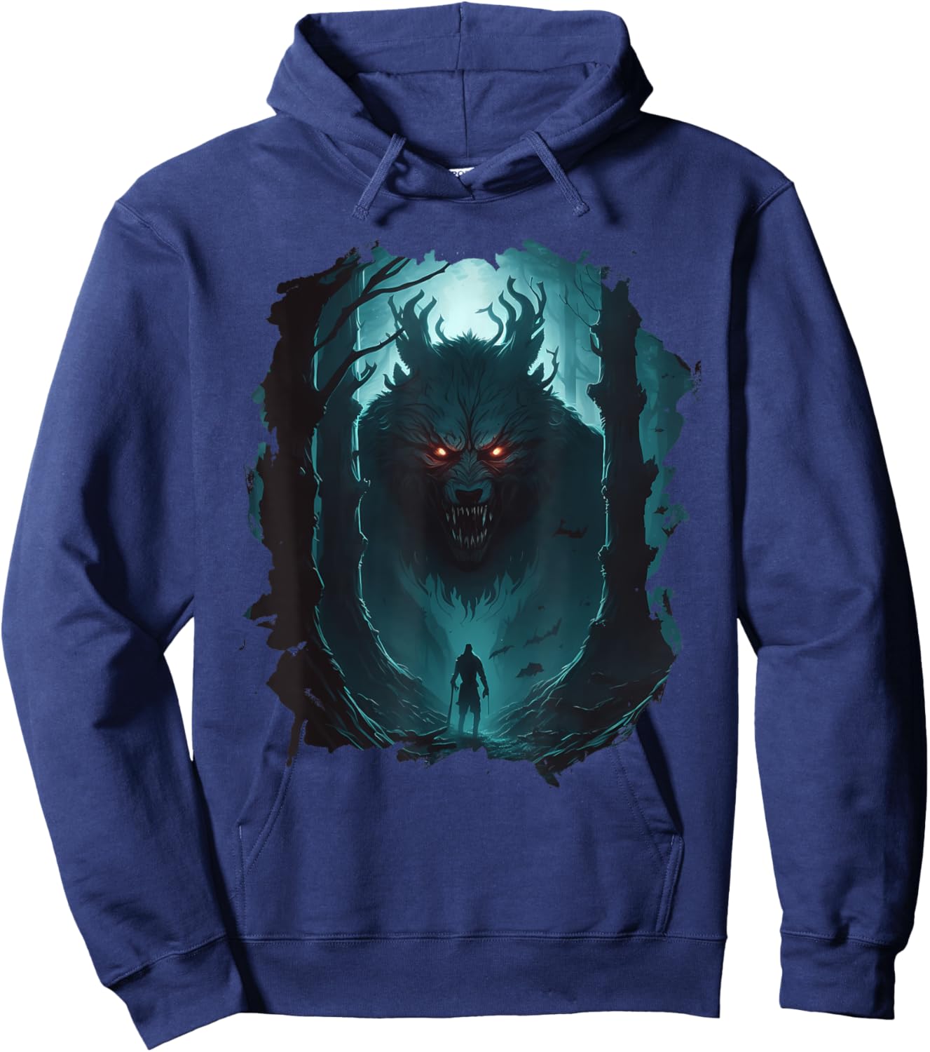 Shadowhunters in the darkest forest a legend wolf Hoodie - Hoodie | Navy