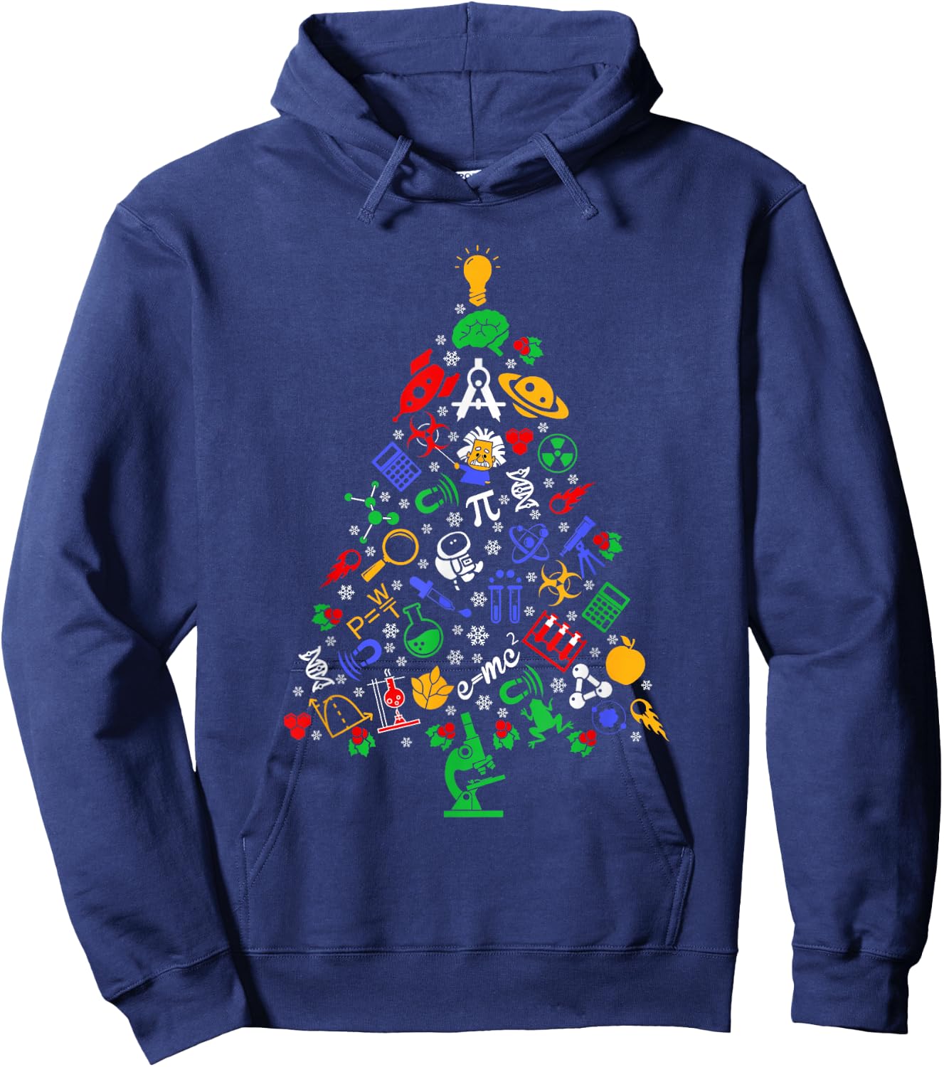 Physics Chemistry Men Women Kids Ugly Science Christmas Hoodie - Hoodie | Navy