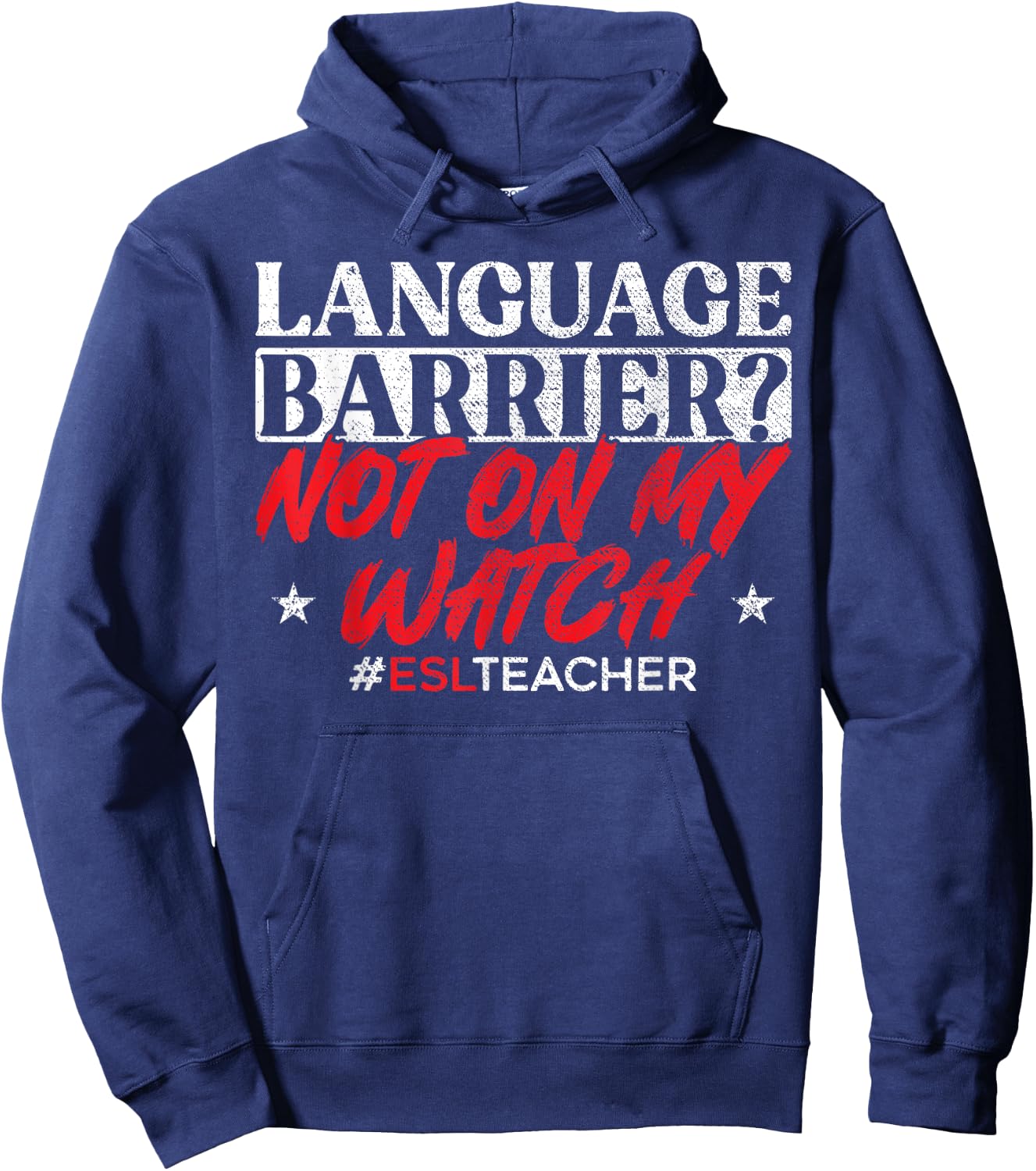 ESL Teacher English Second Language Virtual Online Class Men Women Hoodie - Hoodie | Navy