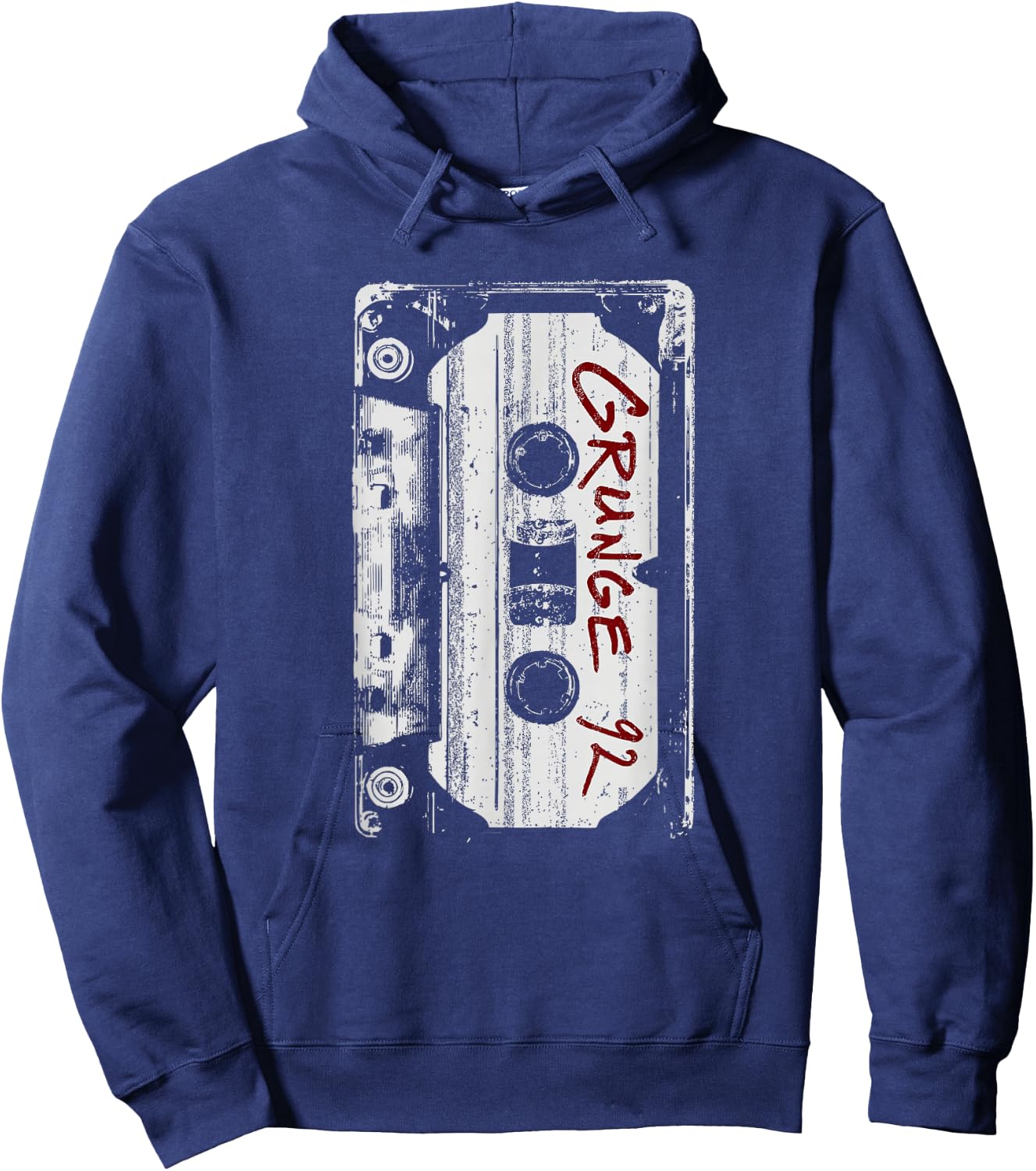 Grunge 90's Vintage Concert Mixtape Retro Hoodie - Hoodie | Navy