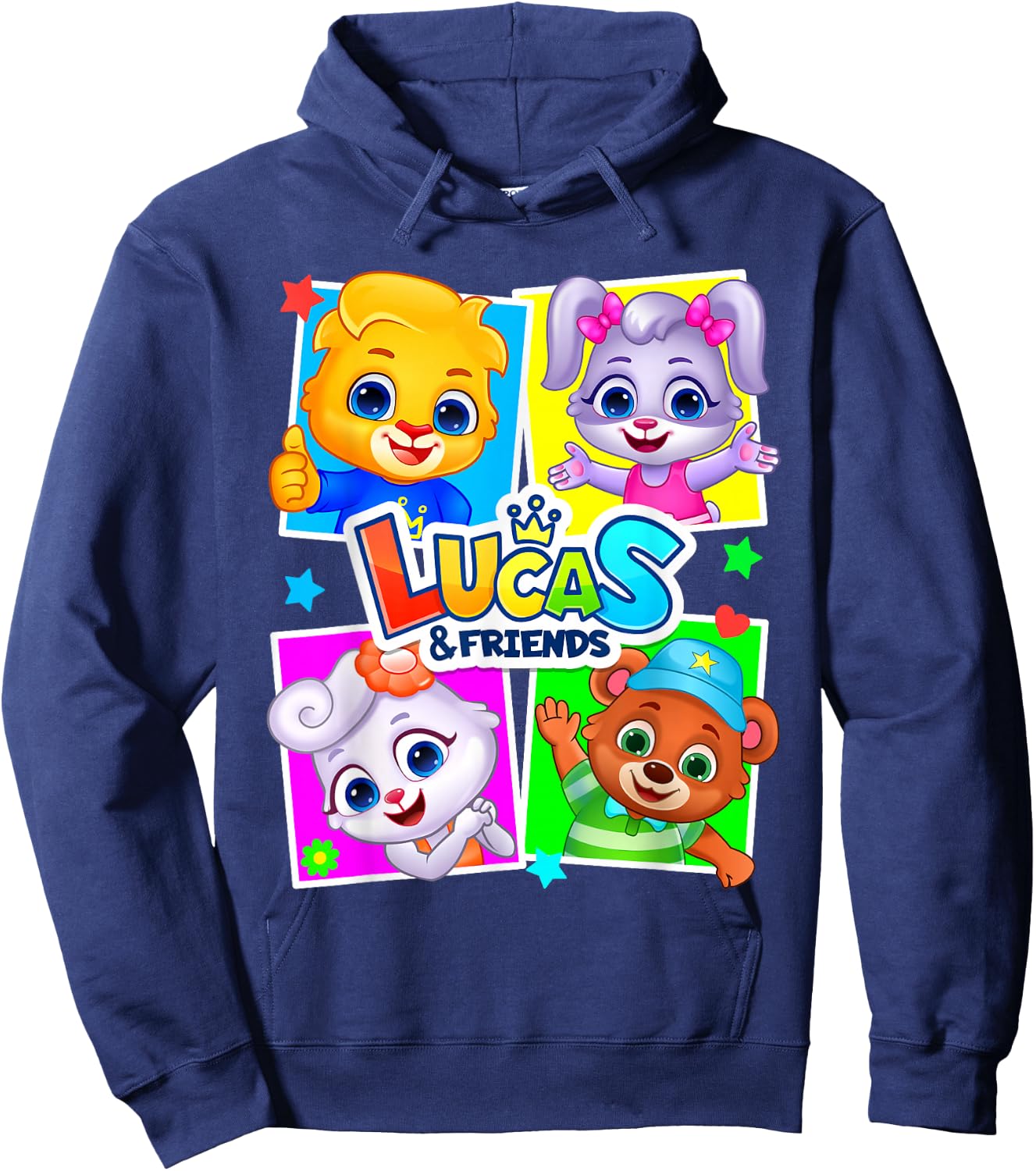 Lucas and Friends by RV AppStudios | Kids Popular Characters Small Hoodie - Hoodie | Navy