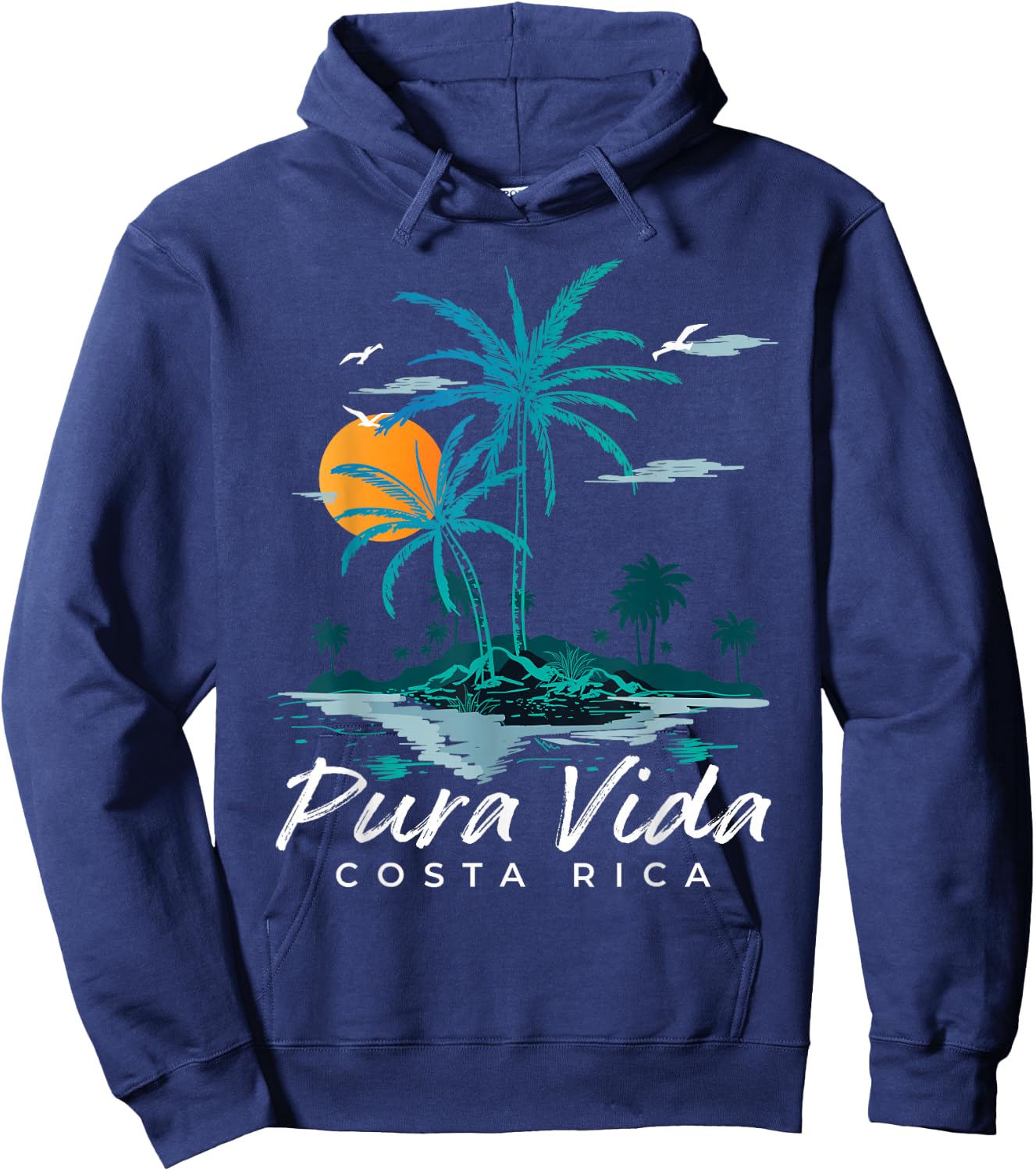 Costa Rica Pura Vida Shirt Retro Costa Rica Shirt Pura Vida Hoodie - Hoodie | Navy