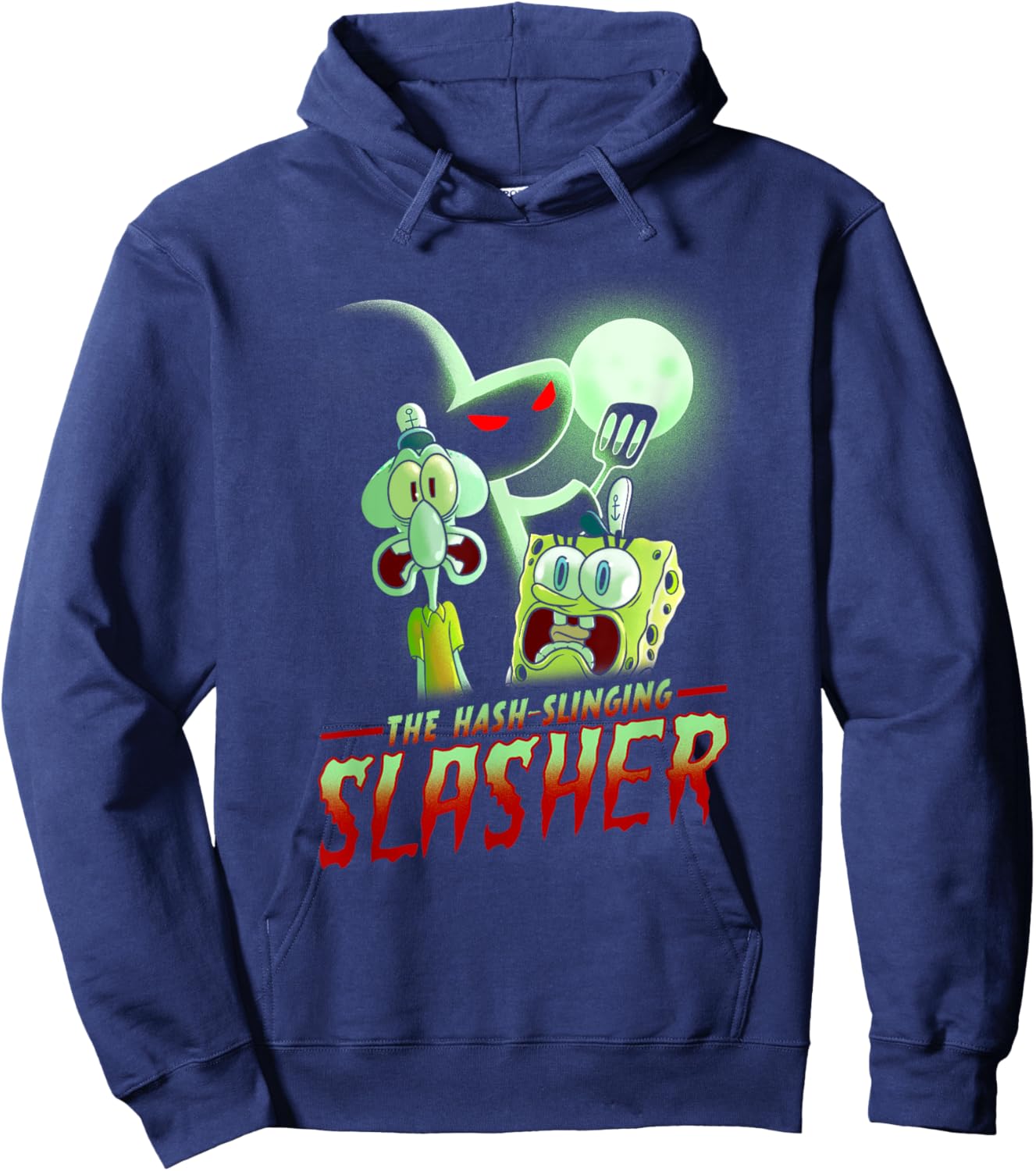 SpongeBob SquarePants The Hash Slinging Slasher Spooky Hoodie - Hoodie | Navy