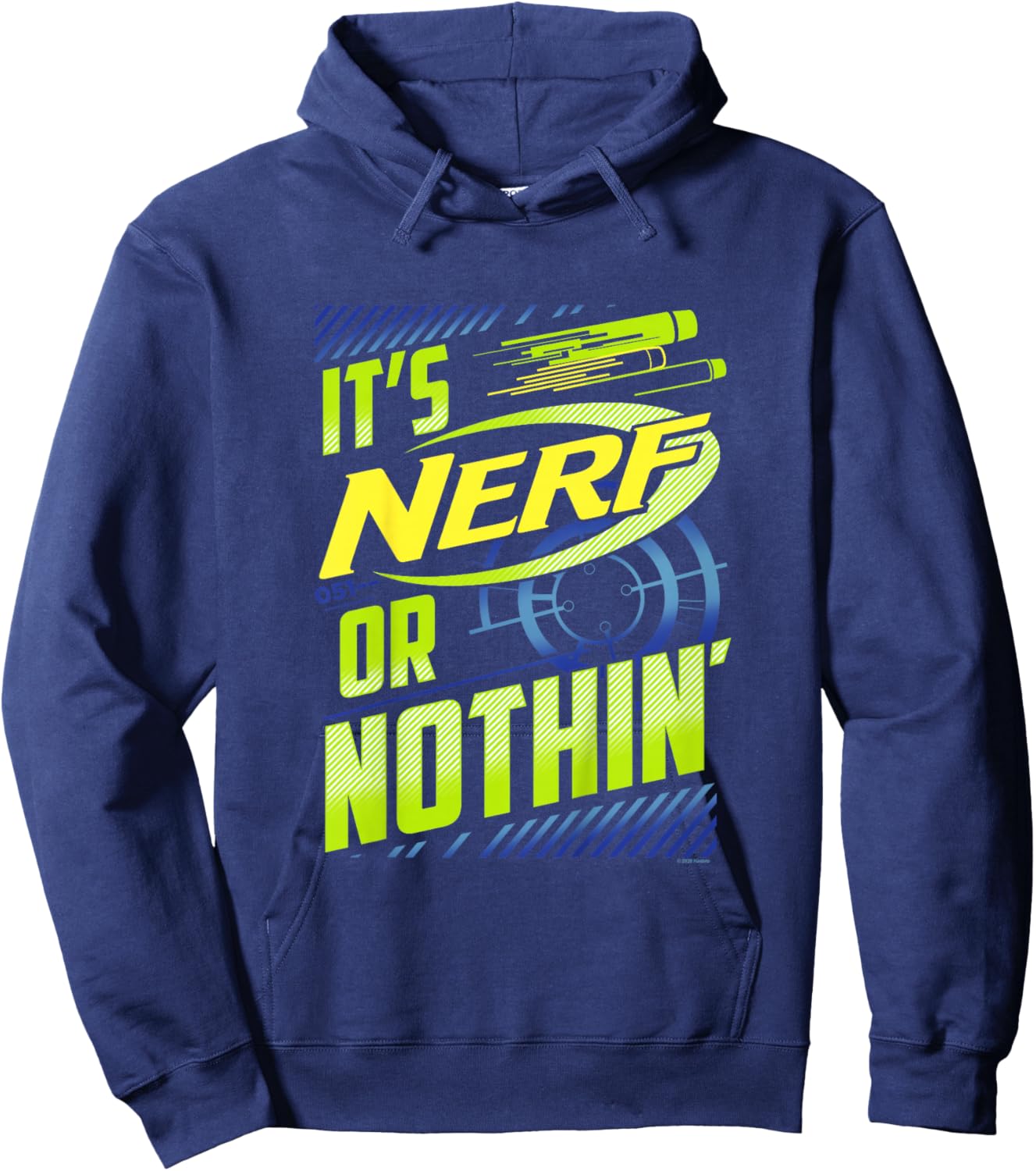 Nerf It's Nerf Or Nothin' Vintage Bullseye Logo Hoodie - Hoodie | Navy