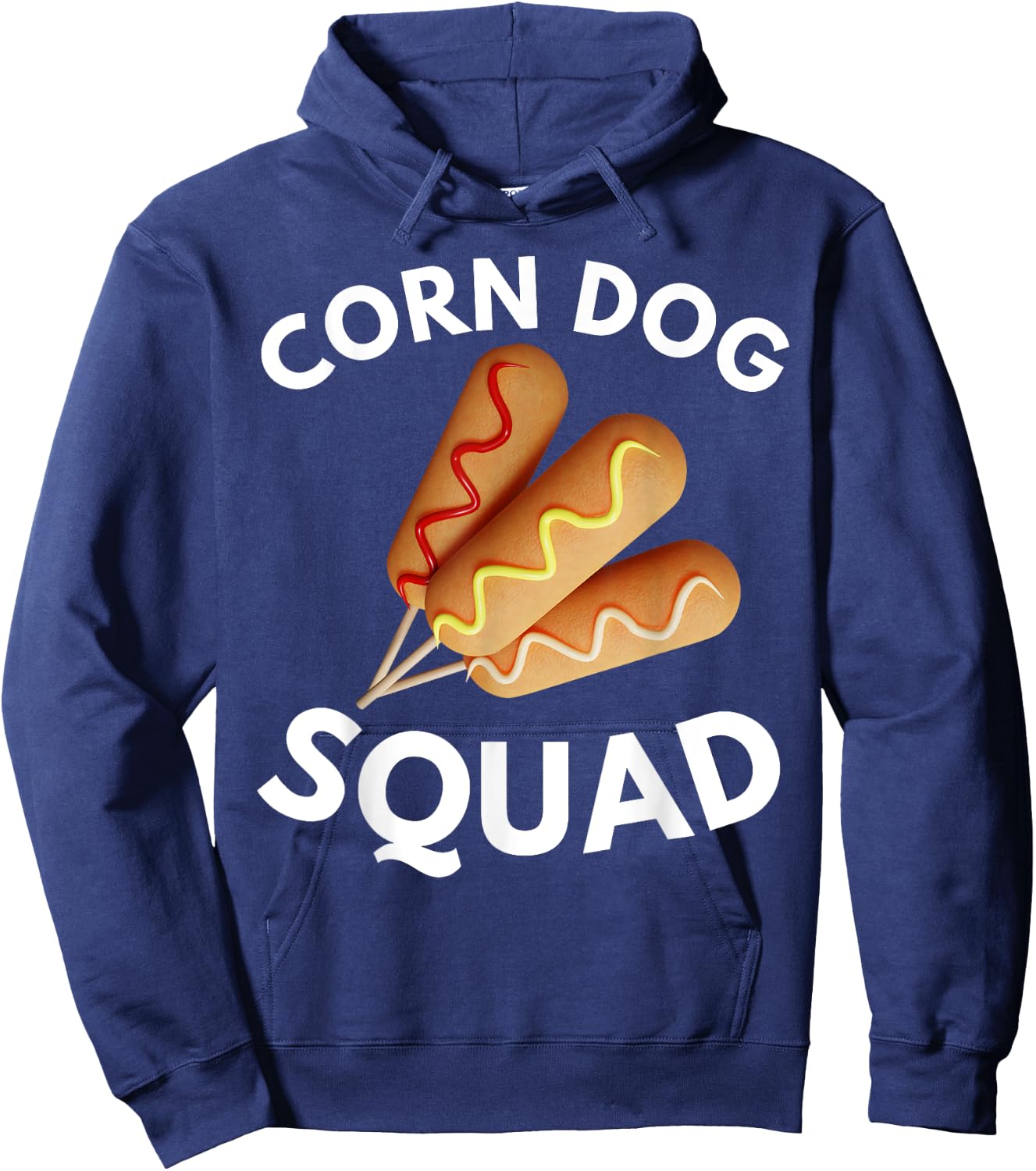 Corn Dog Squad Stick Cheesy Corn Dogs Corndog Man Stick Hoodie - Hoodie | Navy