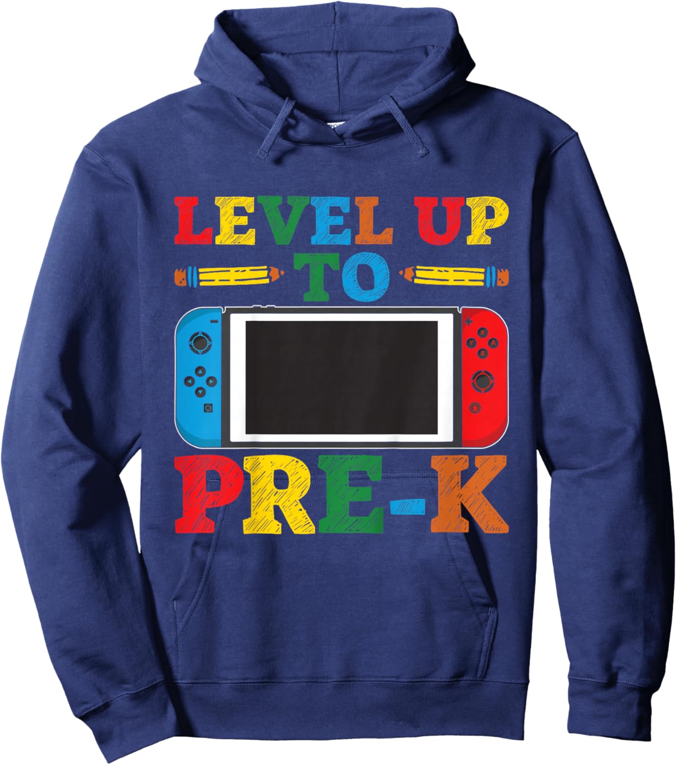 Kids Level Up To Pre-K Back To School 1st Day Of Pre-K Boys Hoodie - Hoodie | Navy