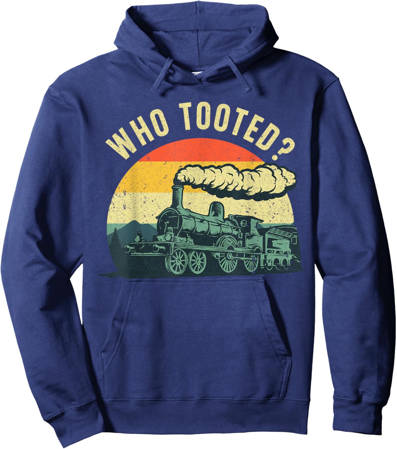 Cute Train Art Women Train Collector Railroad Lover Hoodie - Hoodie | Navy