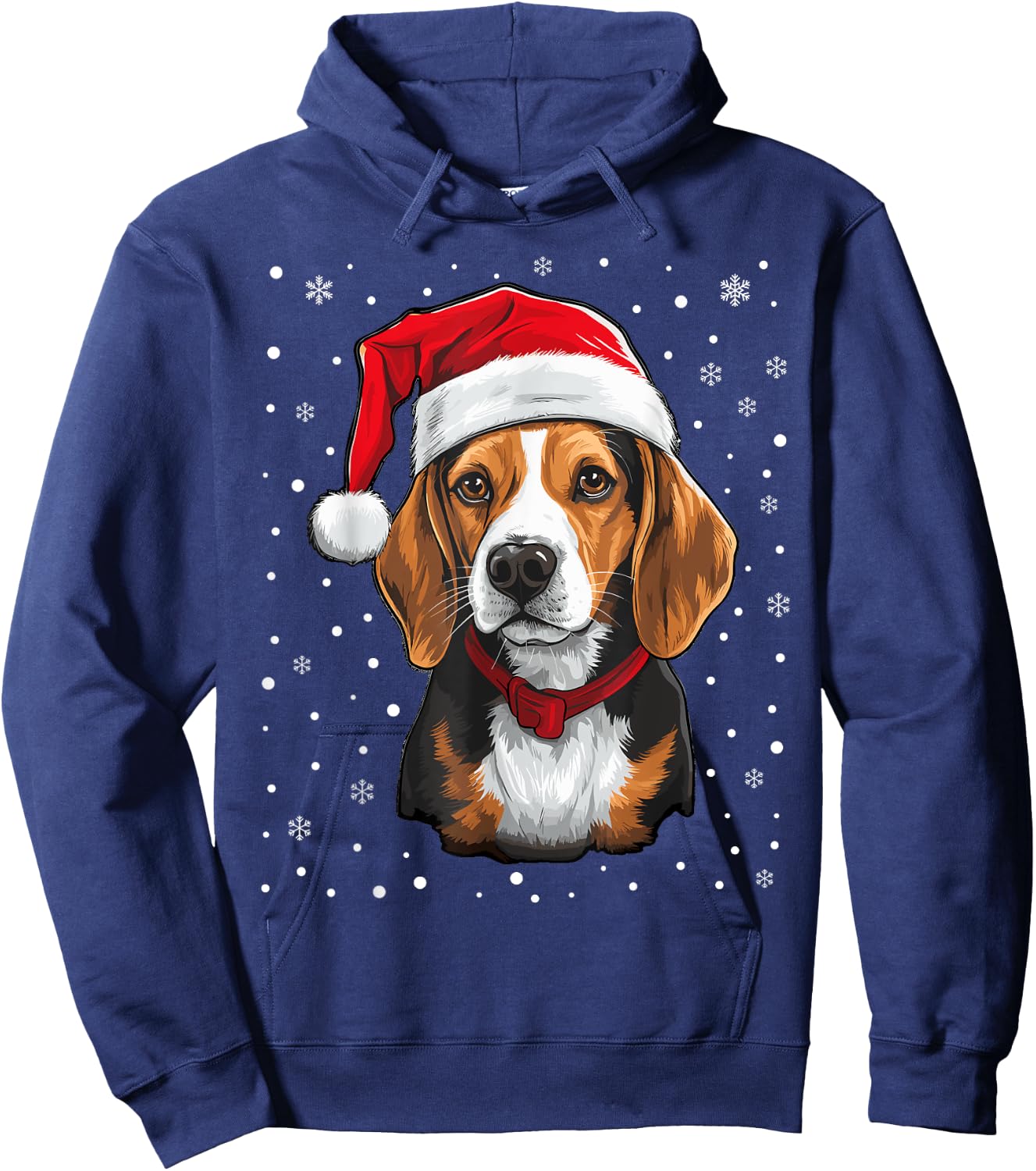 Beagle Dog Christmas Santa Hat Xmas Pajama for Adults kids Hoodie - Hoodie | Navy
