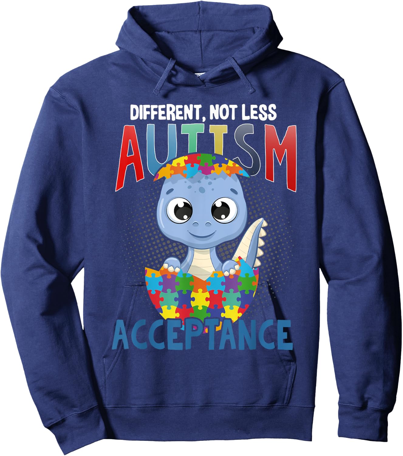 Different but Not Less Autism Awareness Turtle Puzzle Hoodie - Hoodie | Navy