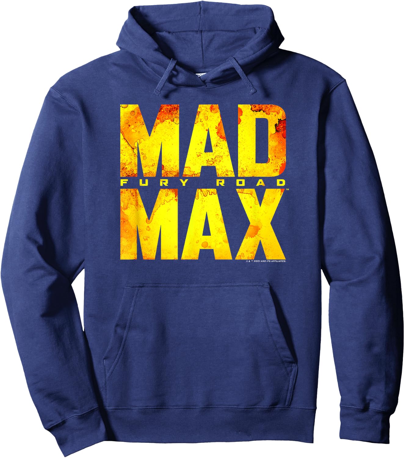WB100 Mad Max Fury Road Bold Gold Stack Movie Logo Hoodie - Hoodie | Navy