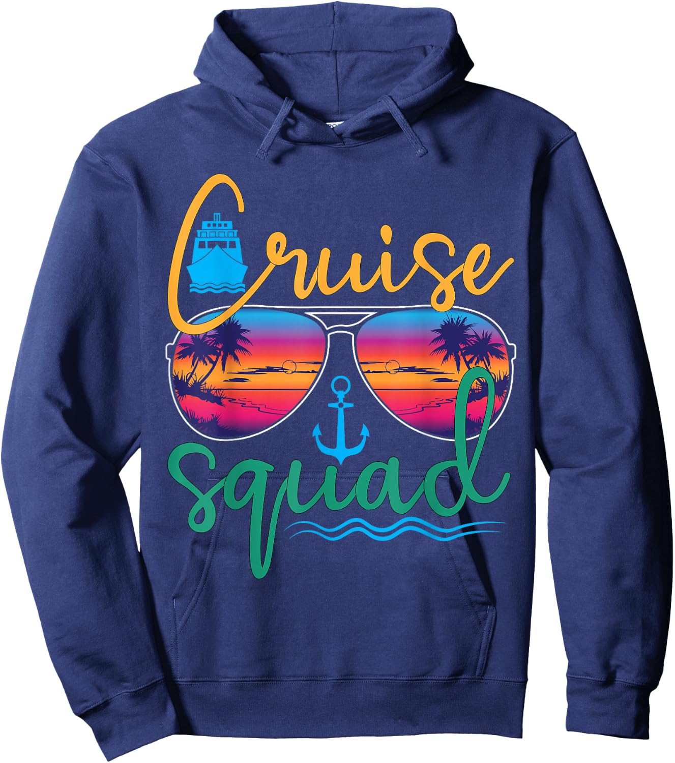 Cruise Squad 2025 Family Vacation Beach Matching Groupe Hoodie - Hoodie | Navy