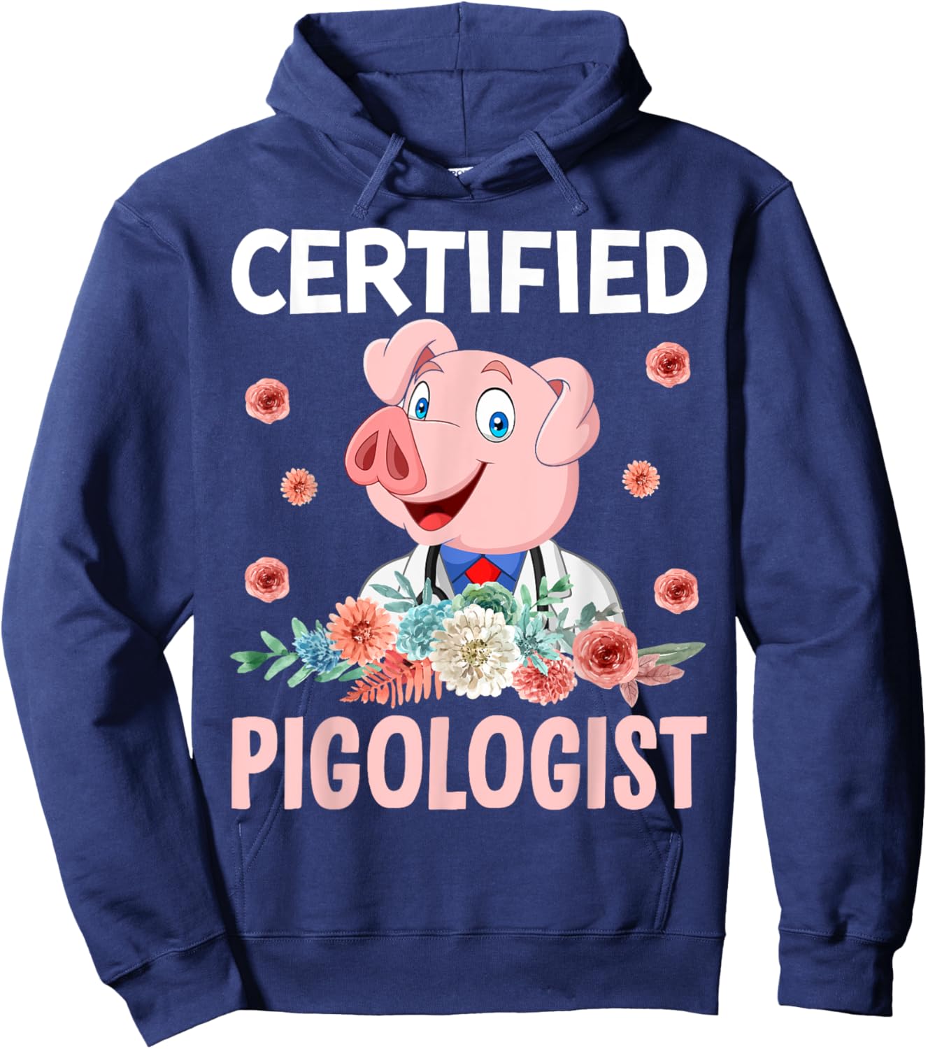 Certified Pigologist Hoodie - Hoodie | Navy