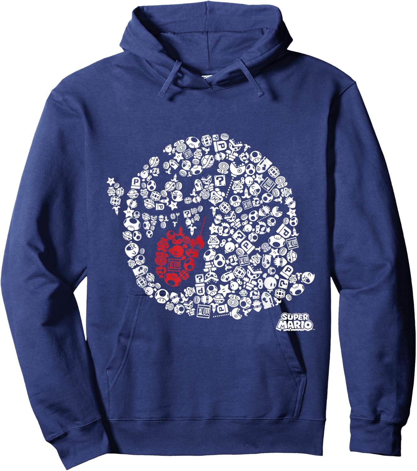 Nintendo Super Mario Iconic Boo Portrait Graphic Hoodie - Hoodie | Navy