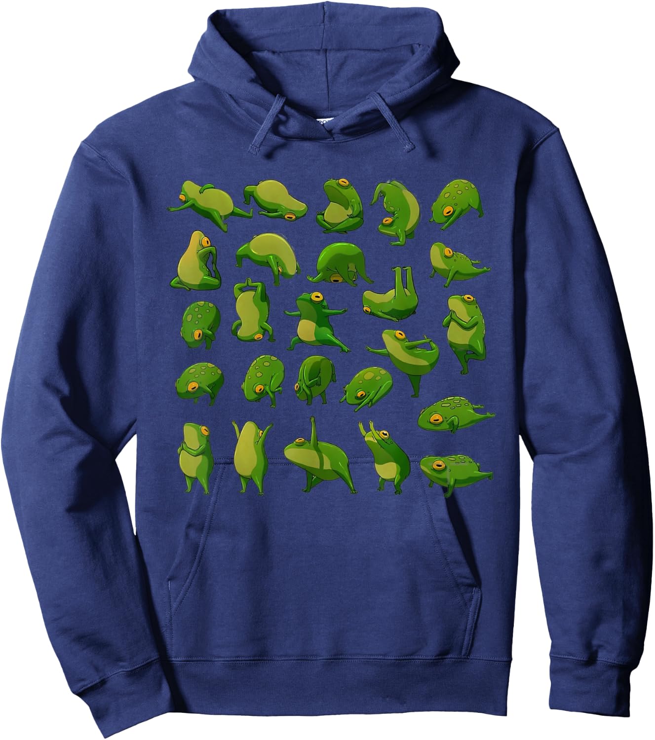 Frog Yoga Poses Frog Lover Namaste Yoga Meditation Gift Hoodie - Hoodie | Navy