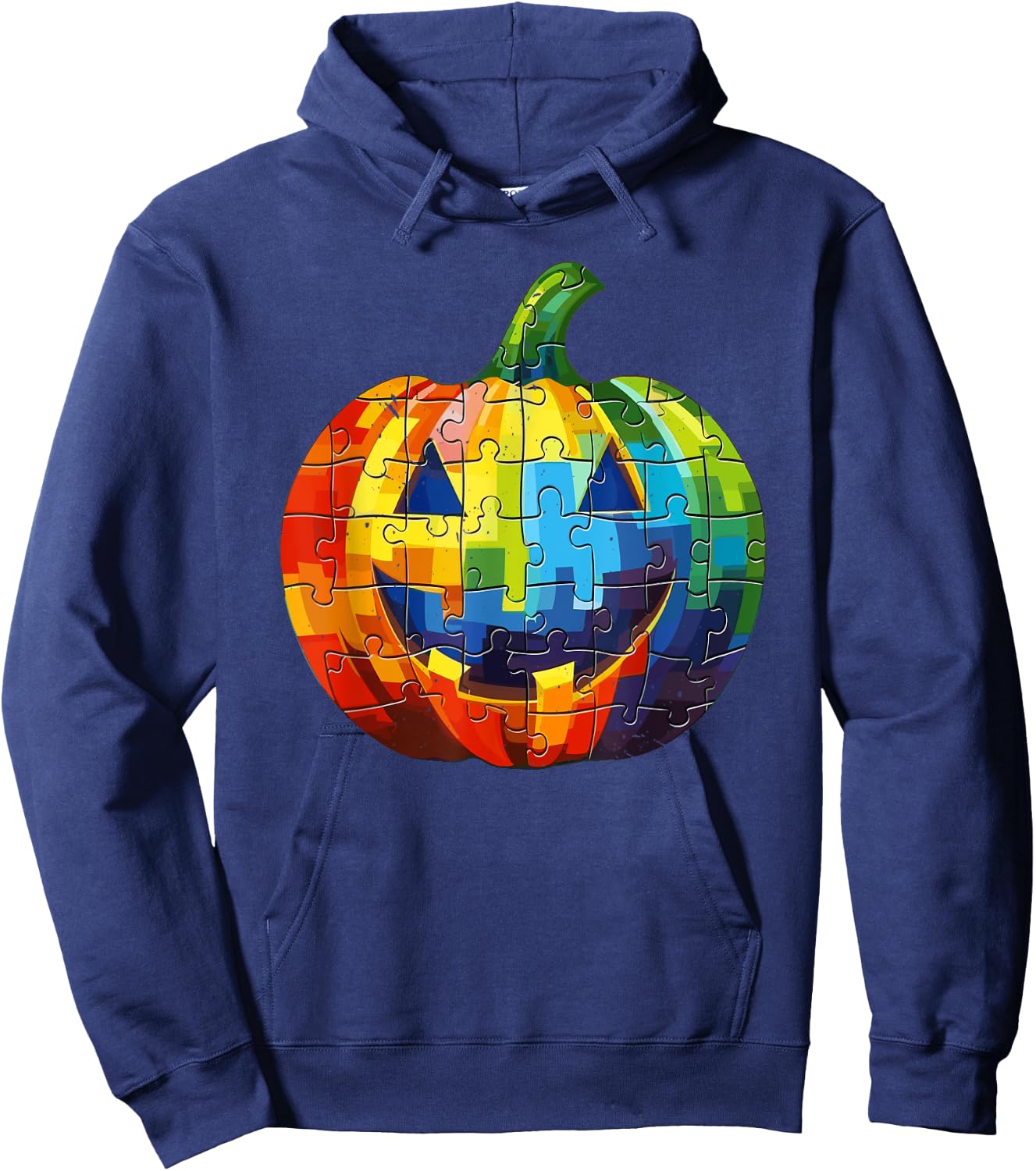 Autism Halloween Puzzle Trick Or Treat Autism Awareness Hoodie - Hoodie | Navy