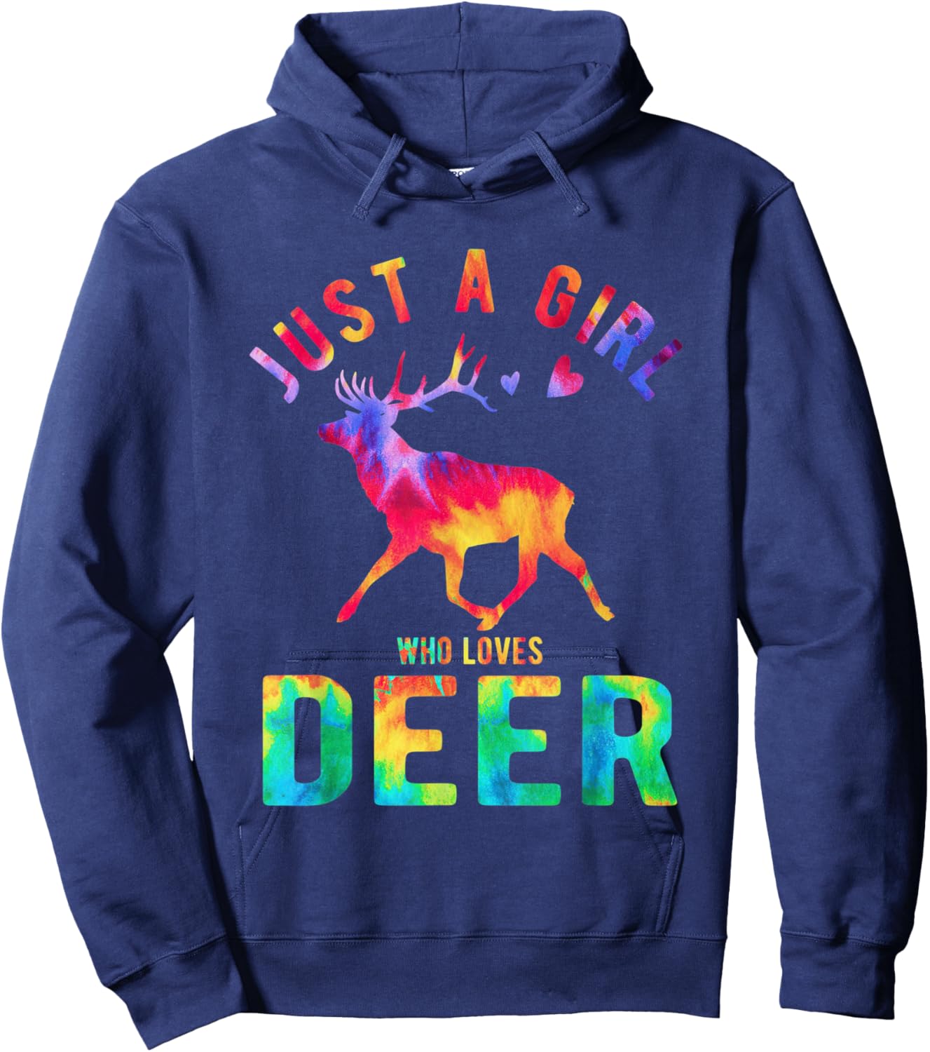 Just A Girl Who Loves Deer Deer Lover Funny Deer Hoodie - Hoodie | Navy