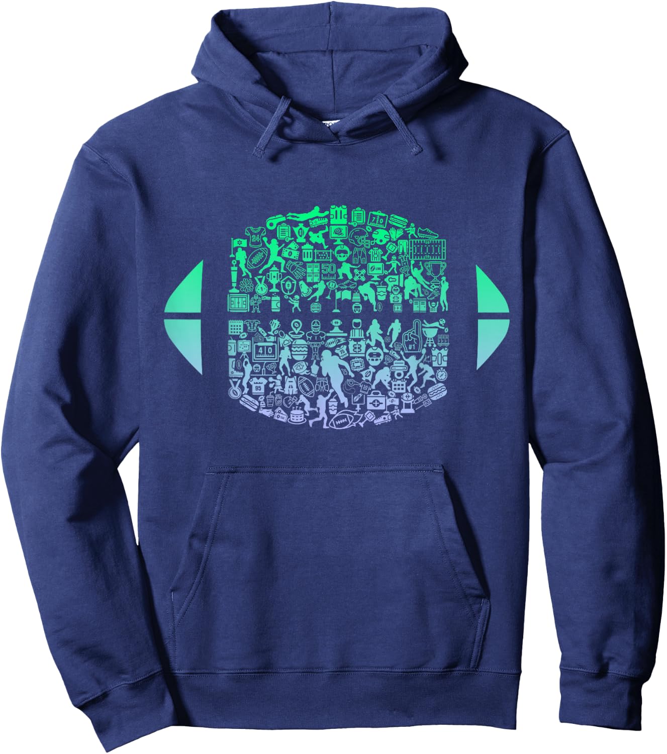 Football Gear for Football Player | Fan Boys Youth Football Hoodie - Hoodie | Navy