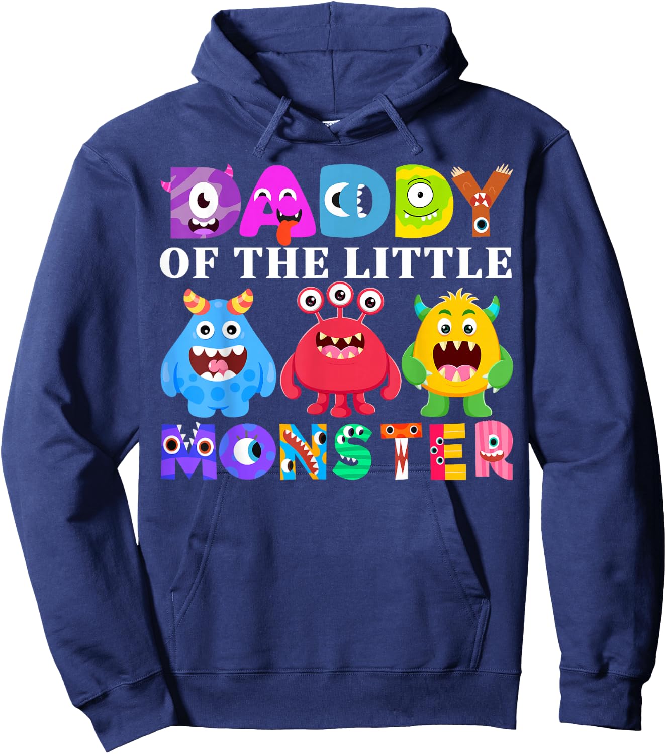 Daddy Little Monster Kids 1st Birthday Party Family Monster Hoodie - Hoodie | Navy